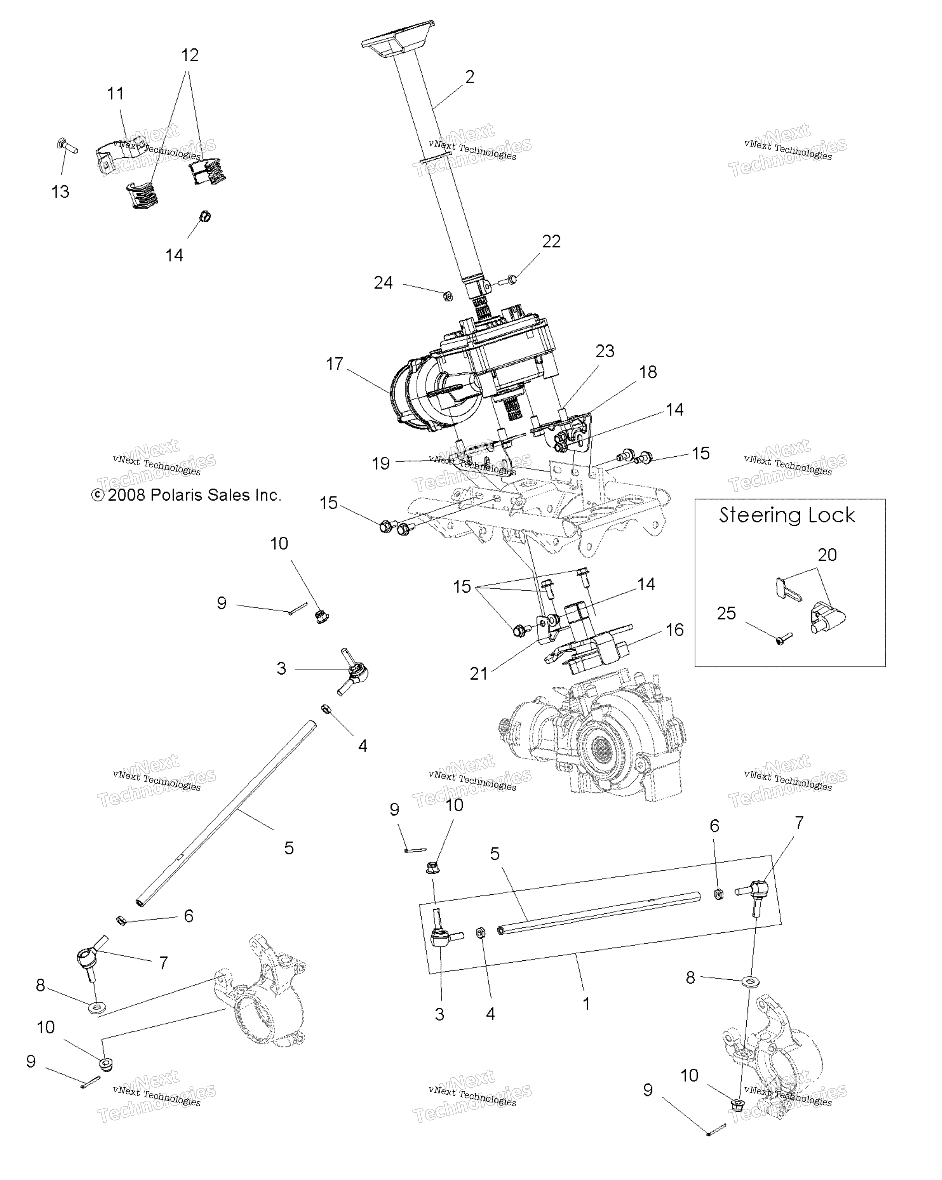Steering, рулевое управление Post Asm