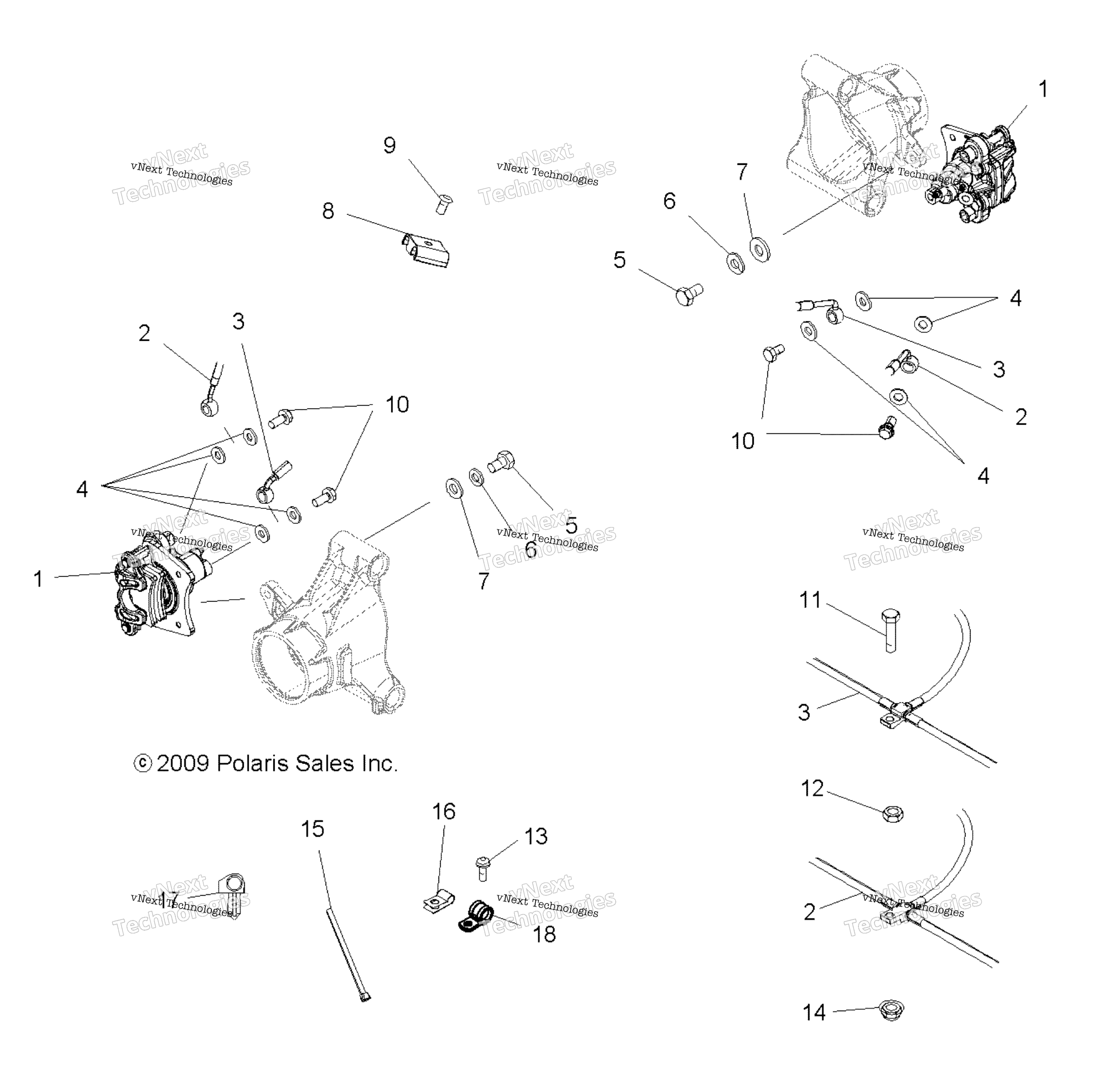 Brakes, задний тормоз Lines