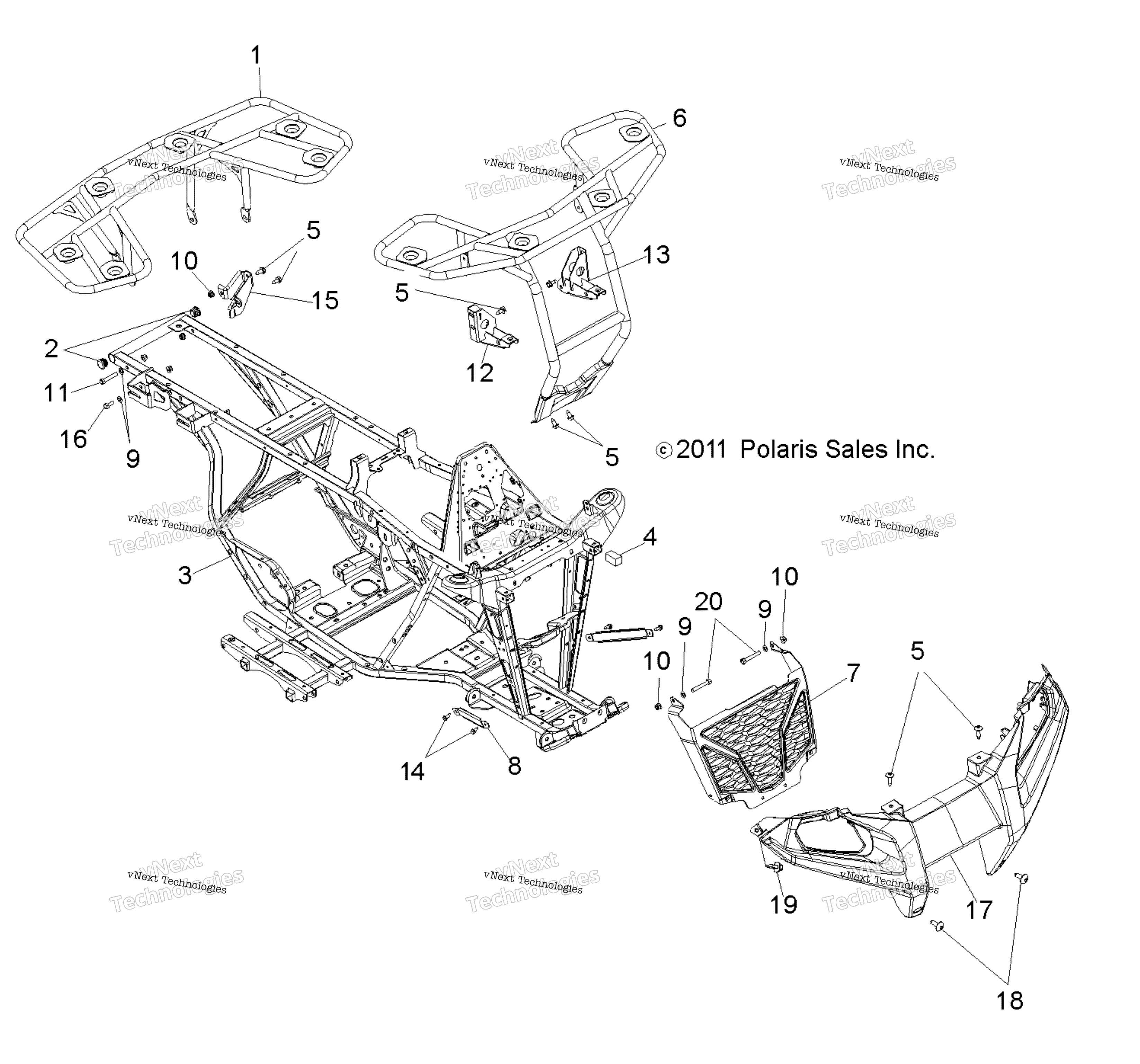 Chassis, Frame, Racks & бампер