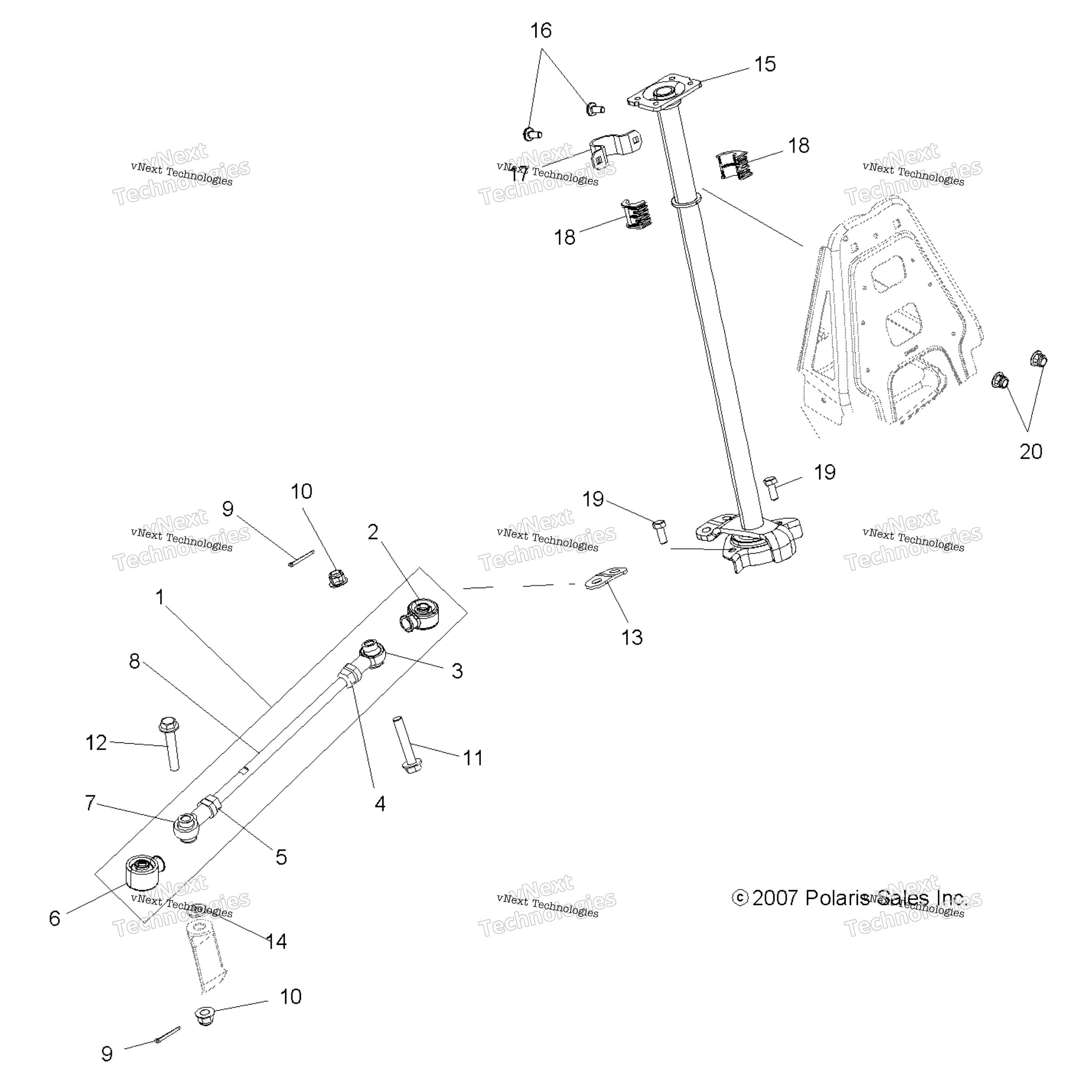 Steering, рулевое управление Post Asm