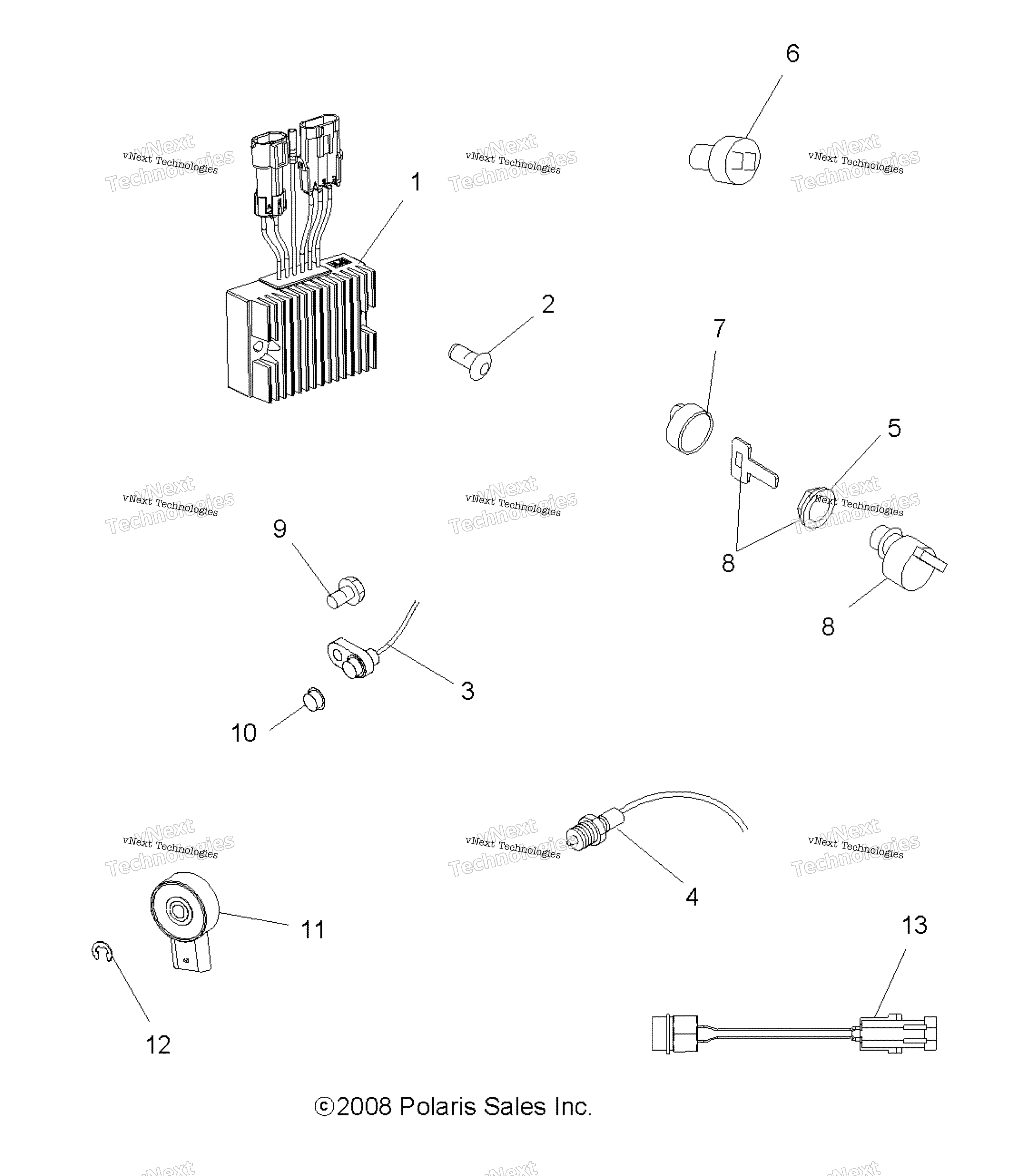 электрооборудование Switches, Sensors & Ecm