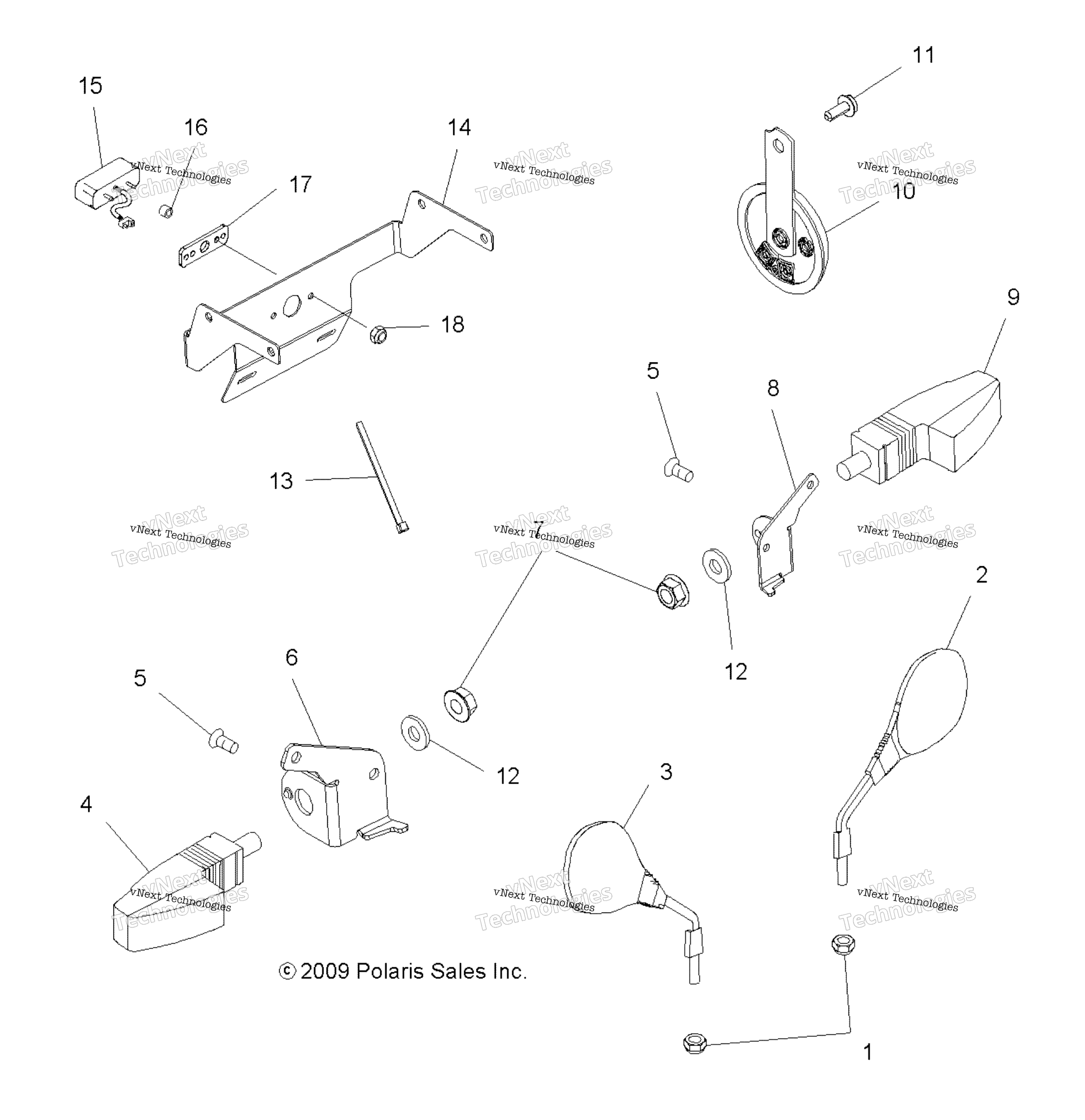 Electrical, Turn Signals / Mirrors / Horn