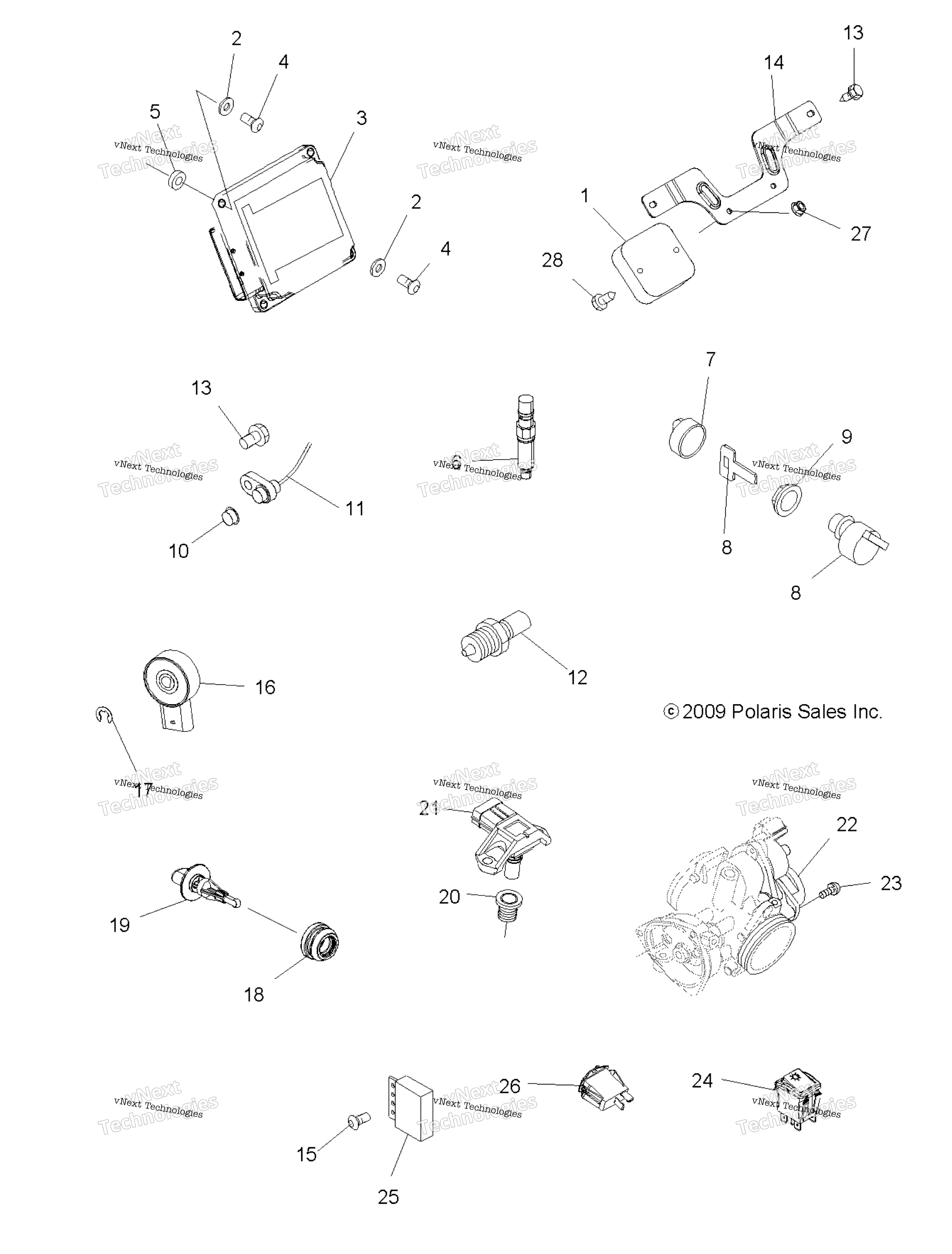 электрооборудование Switches & Sensors & Ecm