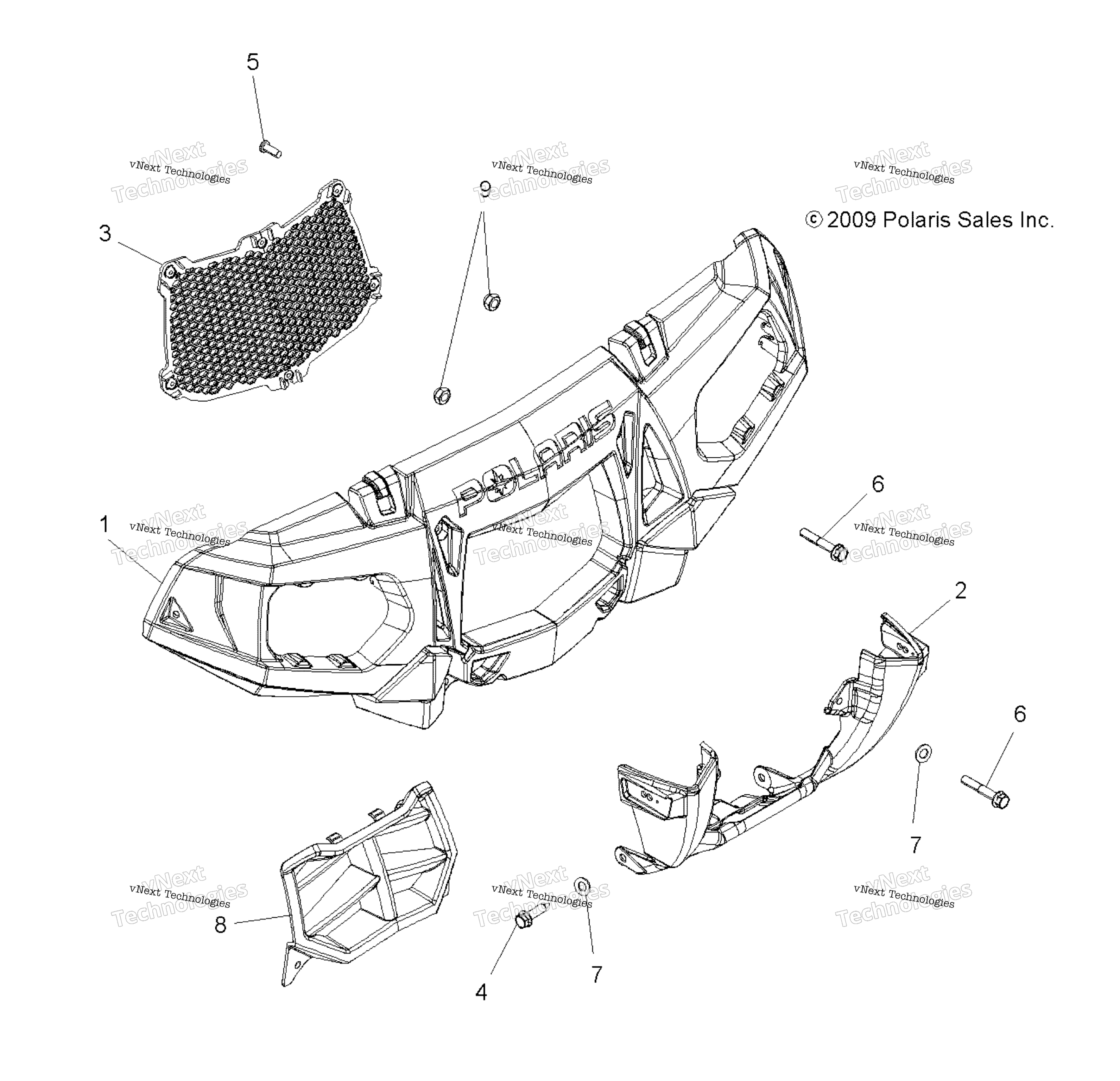Body, передний Bumper & крепление