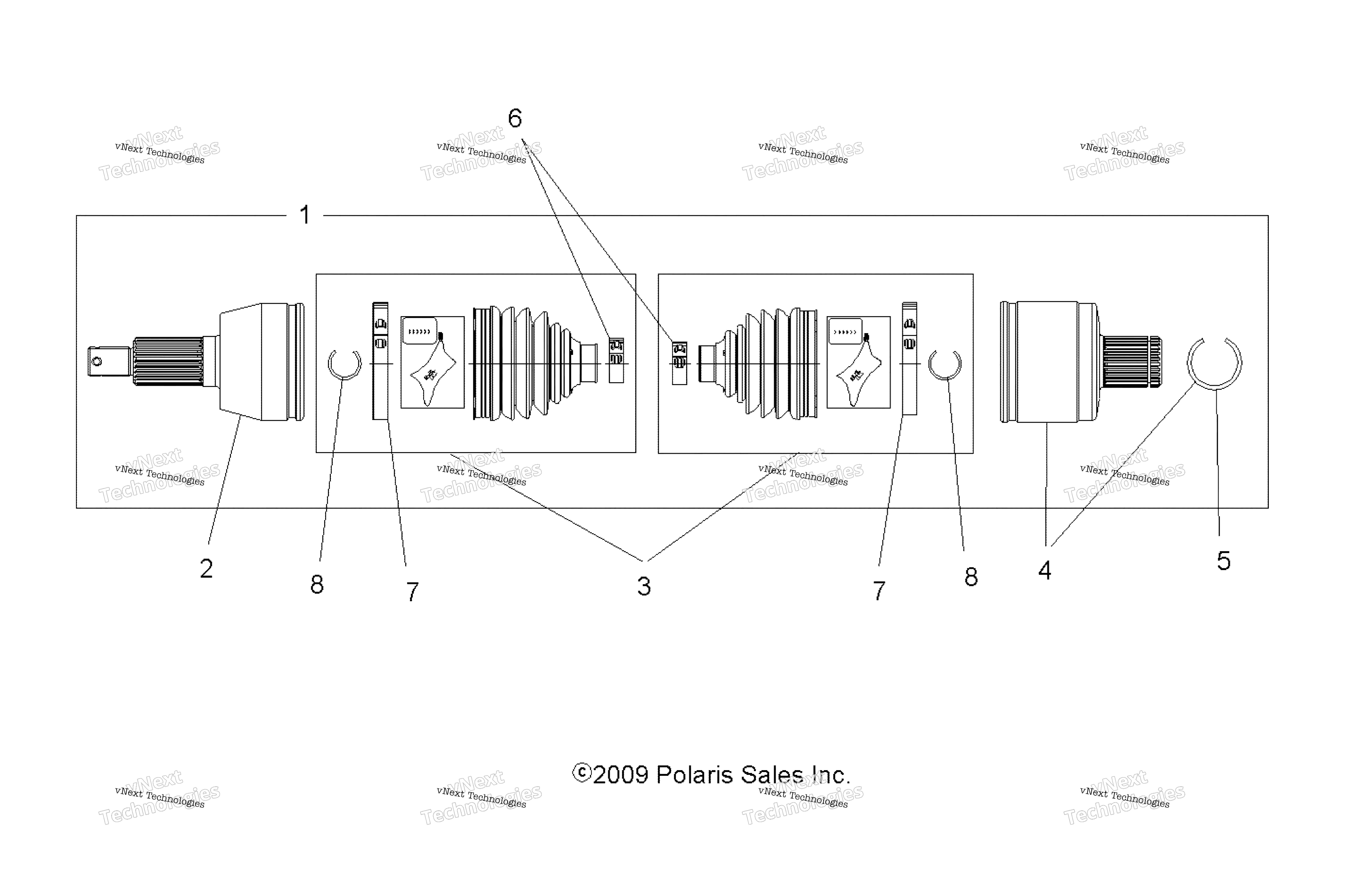 Привод Train, Drive Shaft, Rear