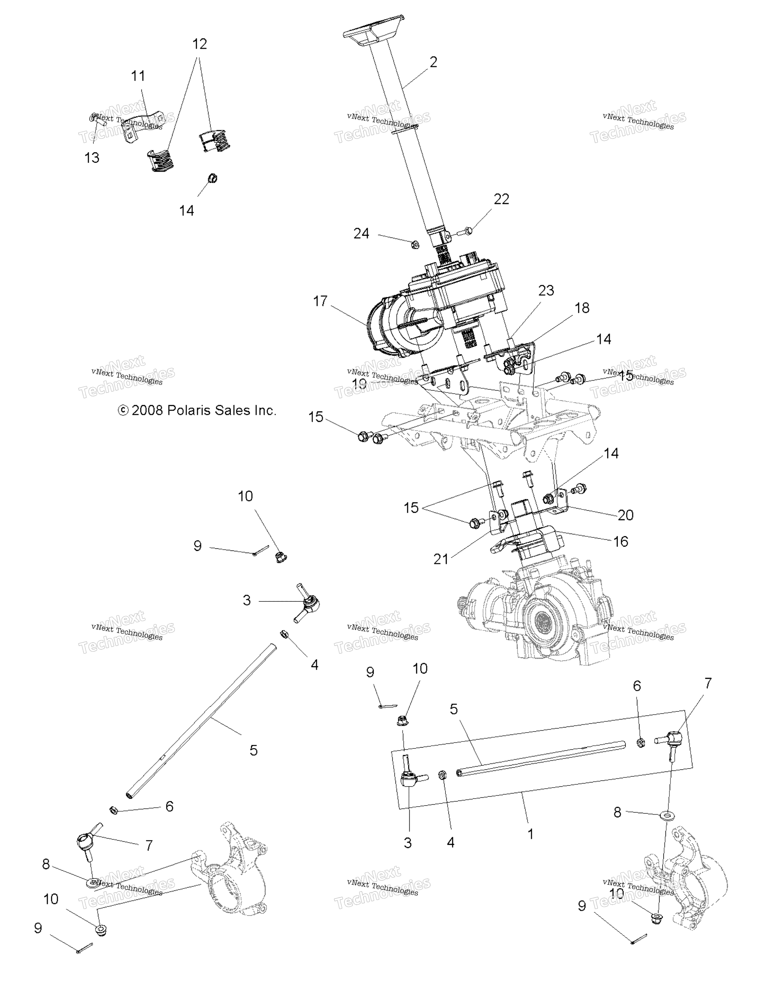 Steering, рулевое управление Post Asm