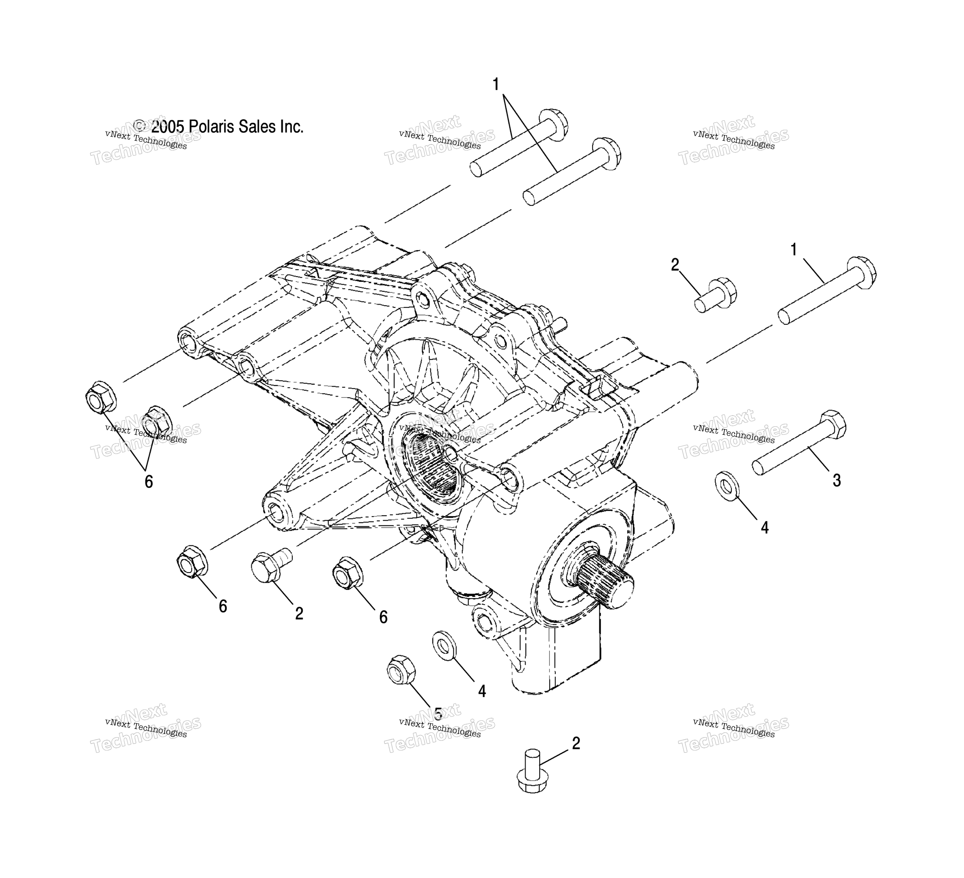 Привод Train, Rear Gearcase Mounting