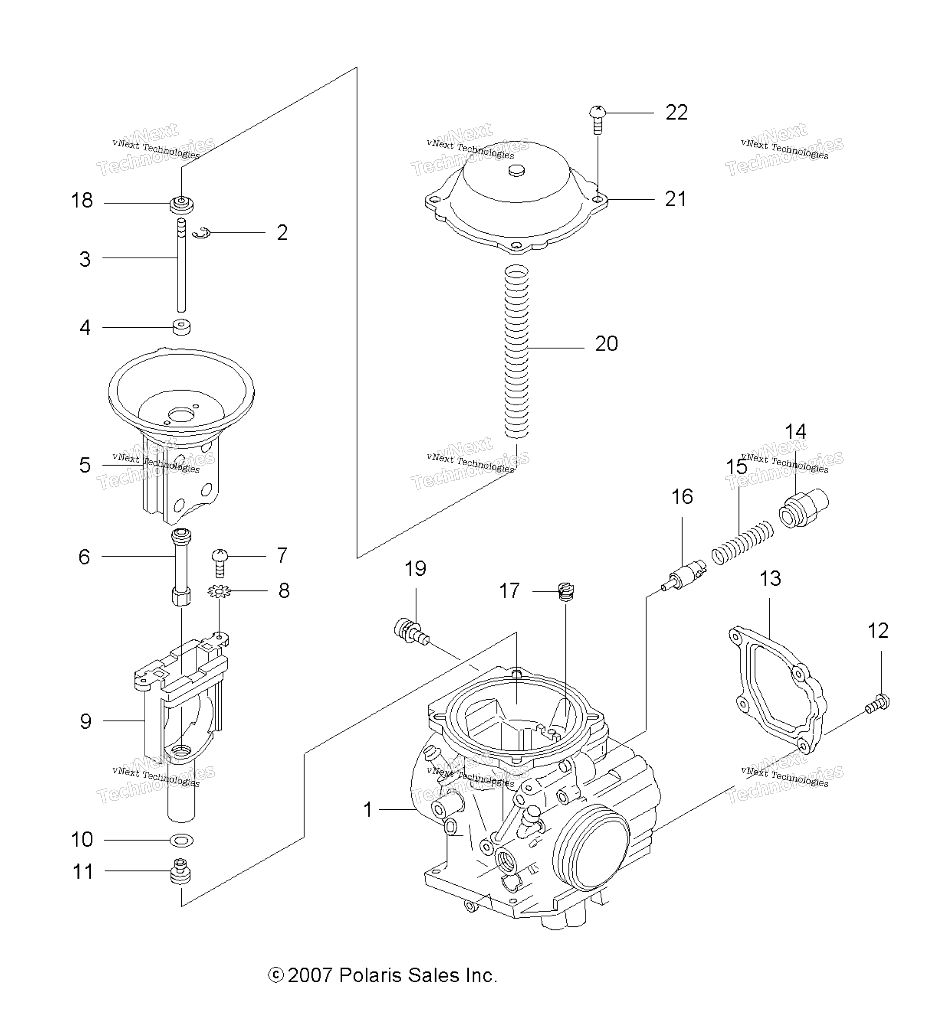Engine, Carburetor, верхний