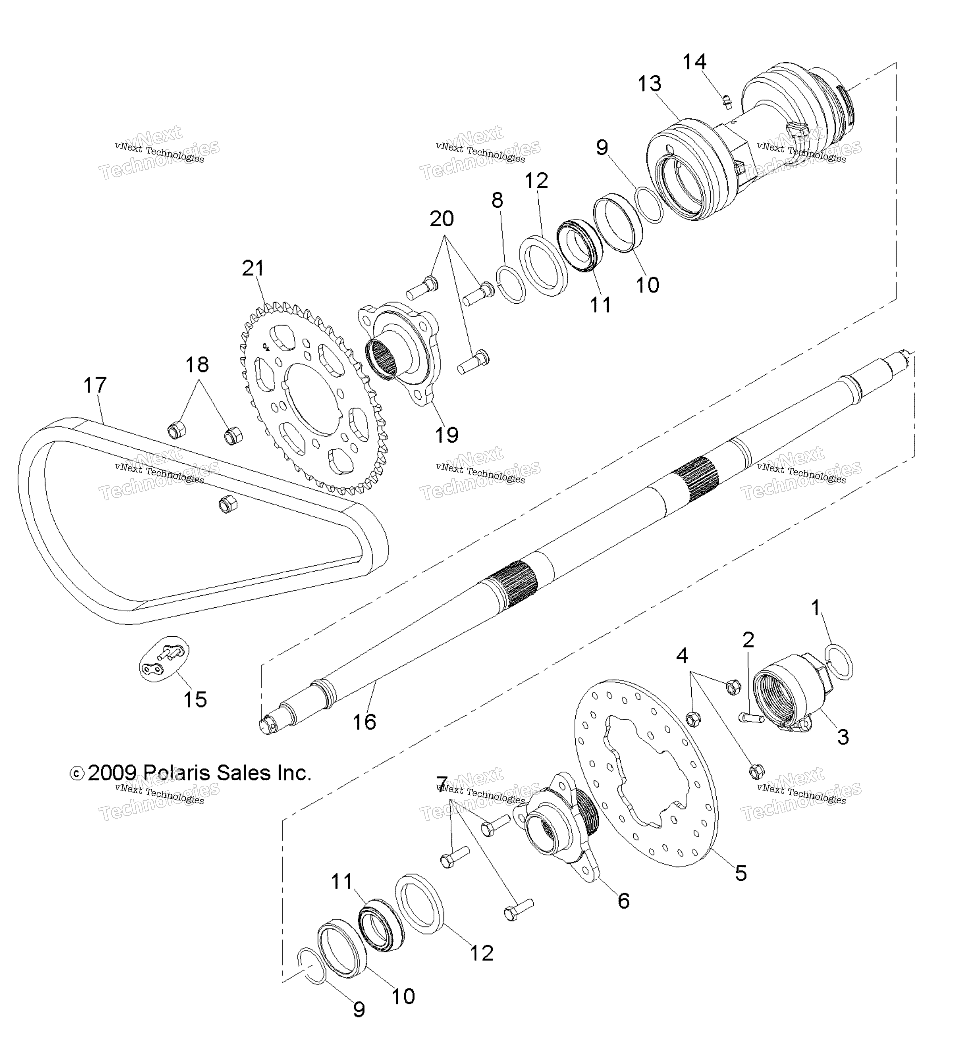 Привод Train, Rear Axle & Housing