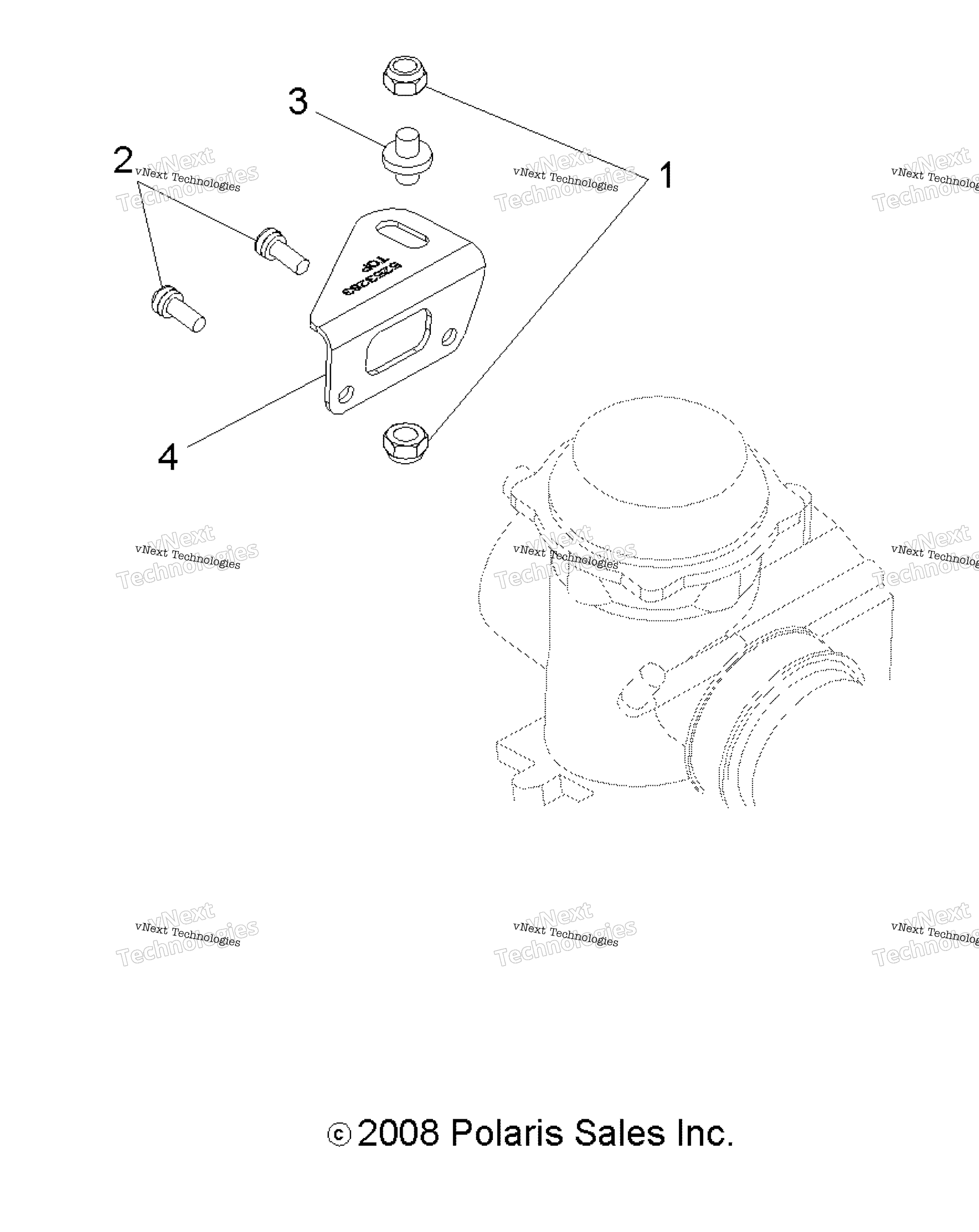 Engine, карбюратор Bracket