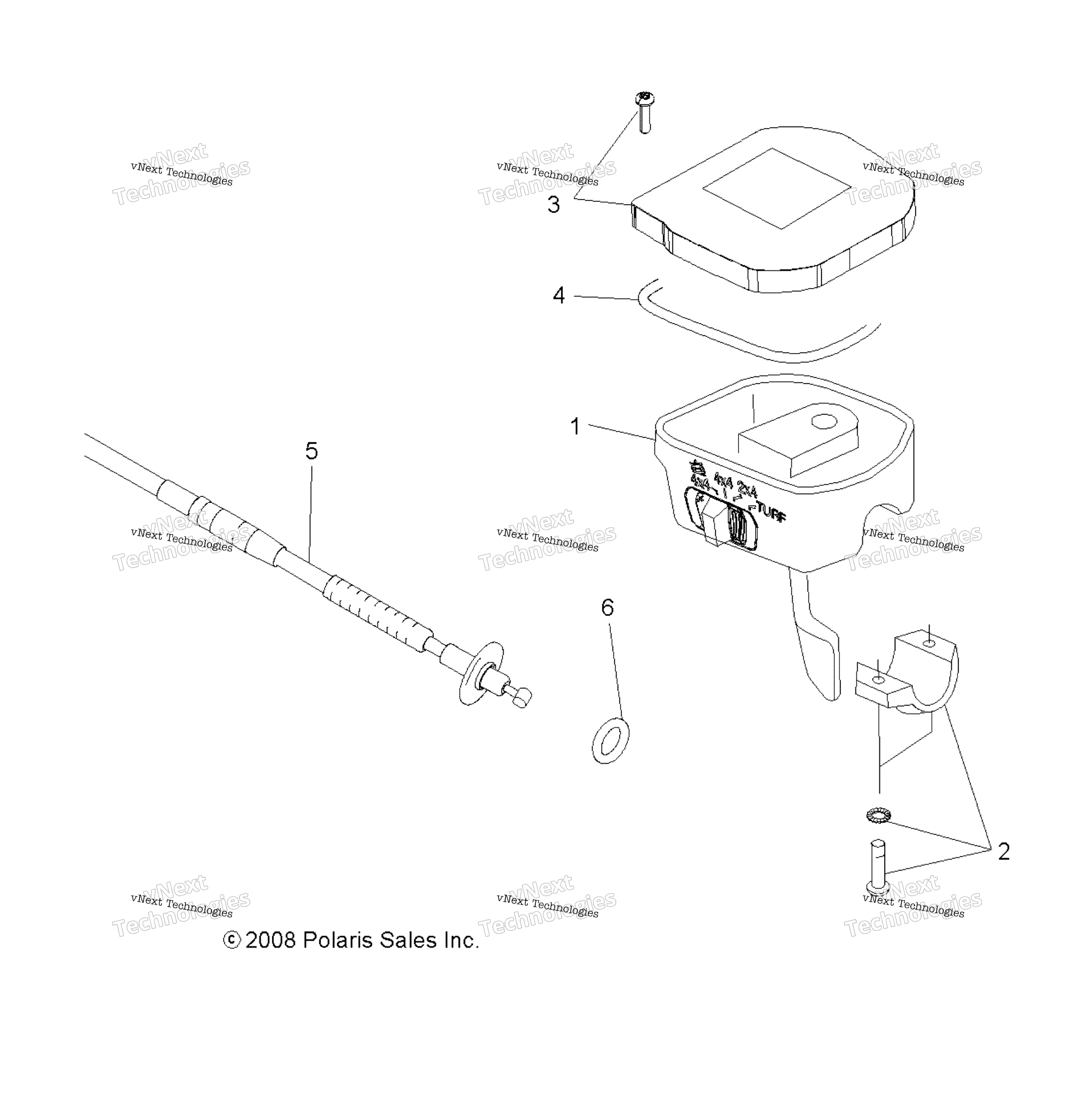 рулевой Controls, Throttle узел & Cable