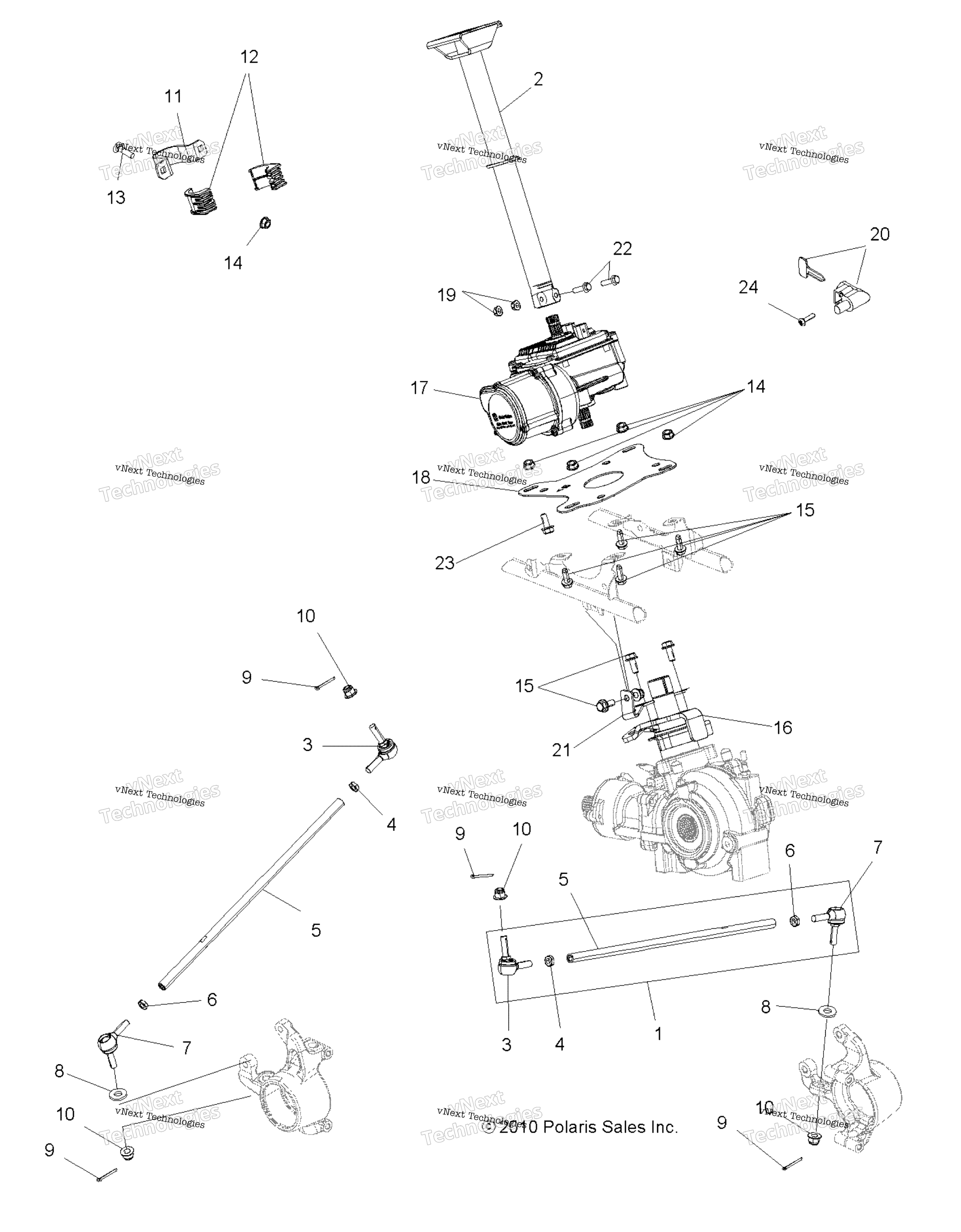 Steering, рулевое управление Post Asm