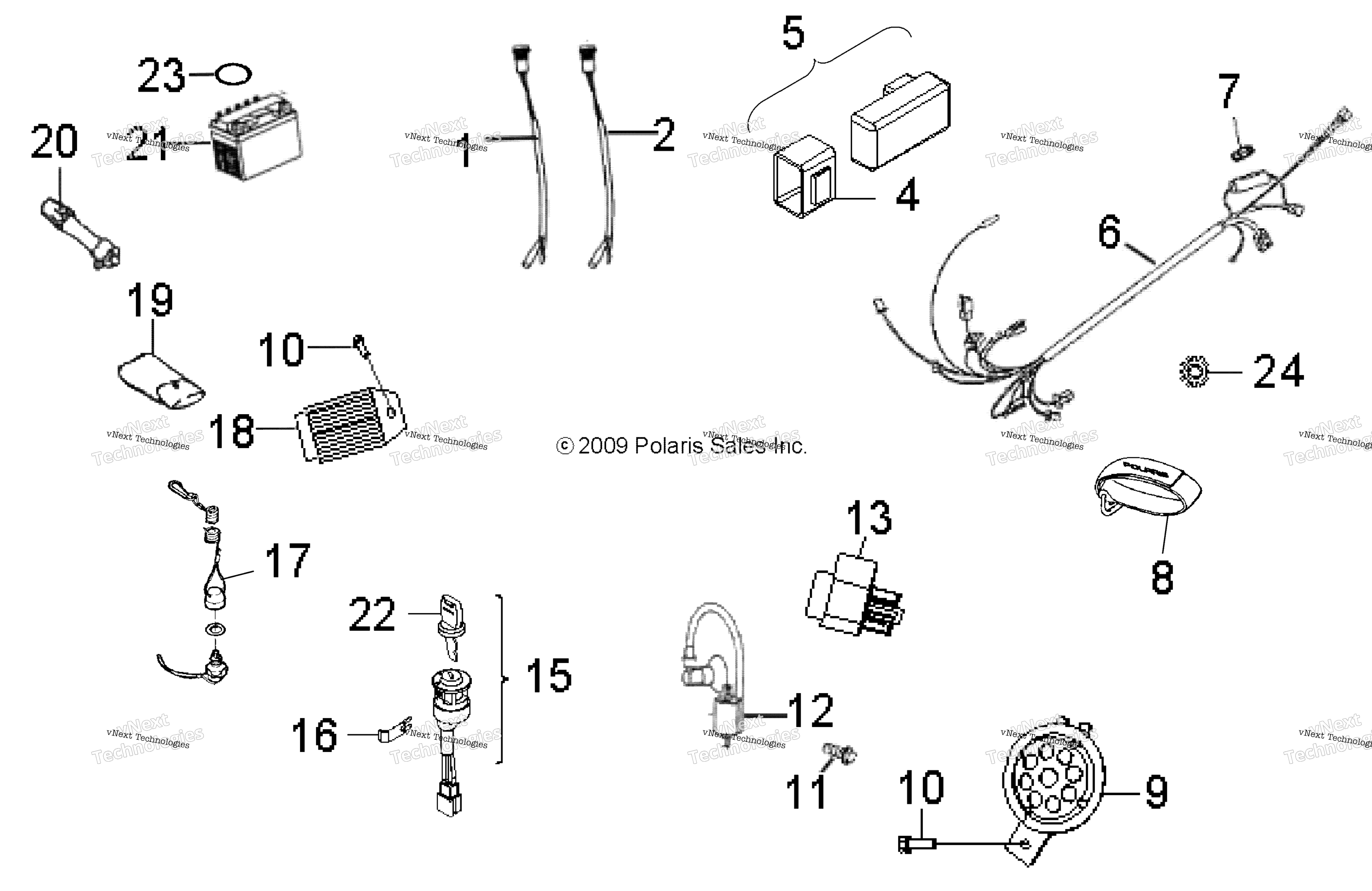 Electrical, Switches, жгут & Indicators