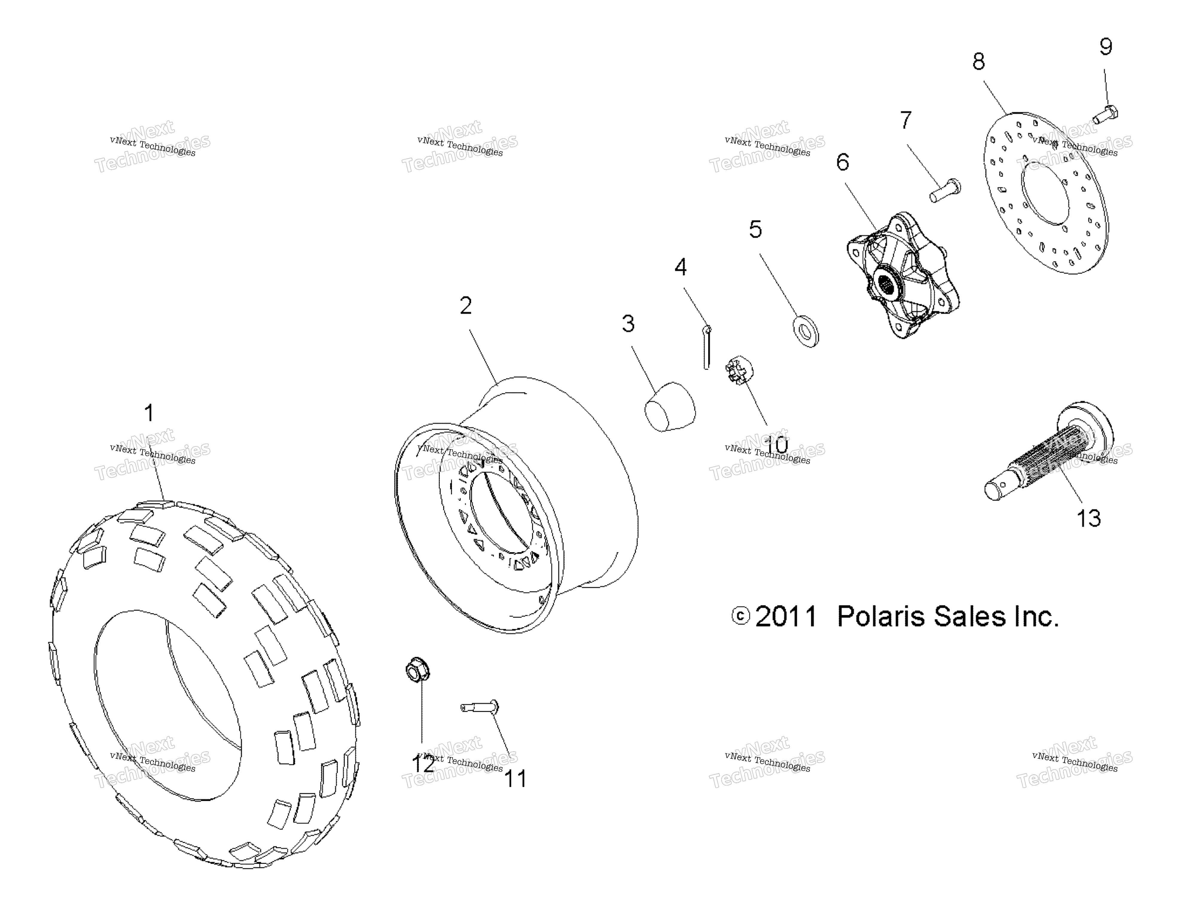Колёса, передние Tire & Brake Disc
