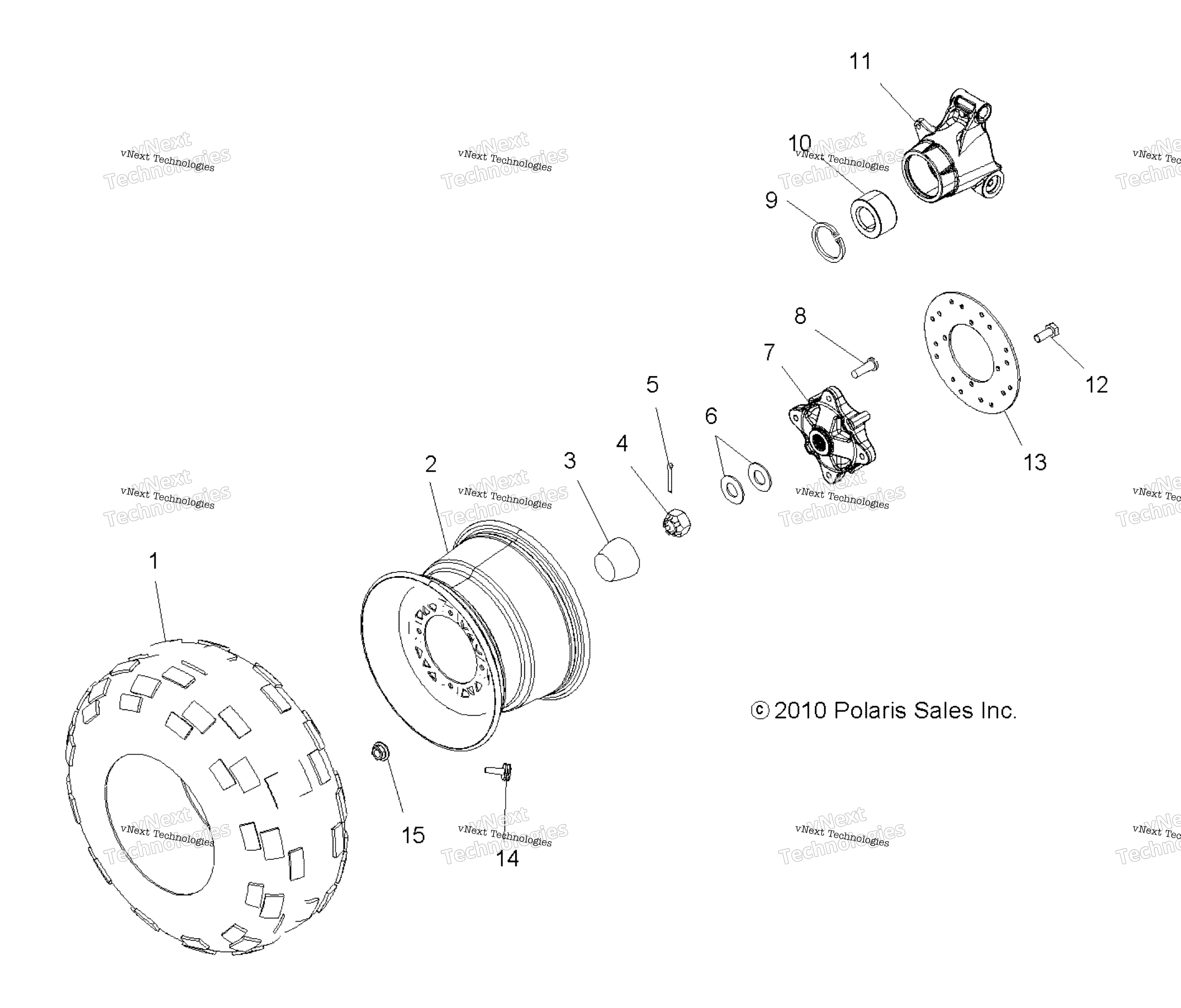 Колёса, задние Tire & Brake Disc