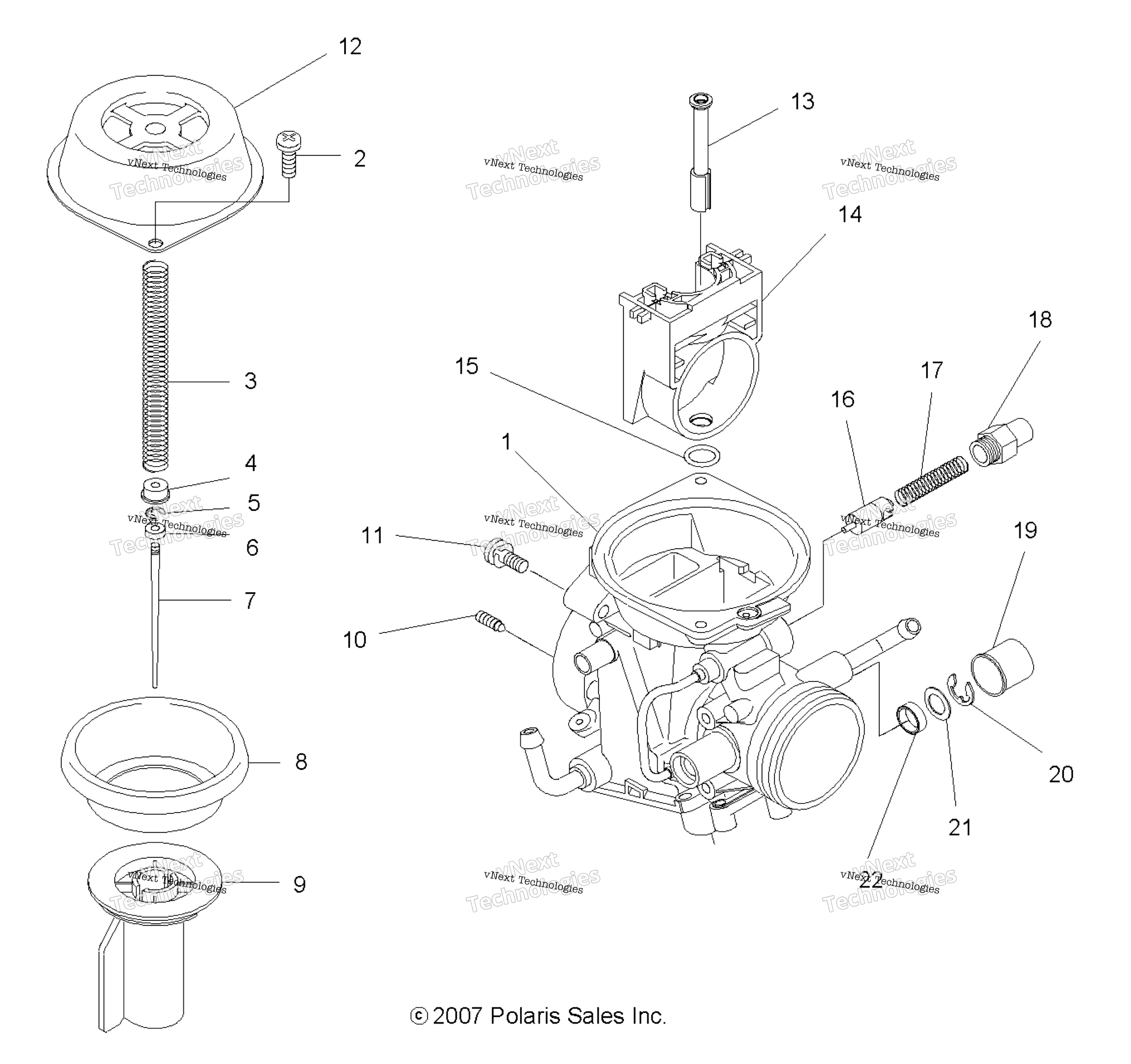 Engine, Carburetor, верхний