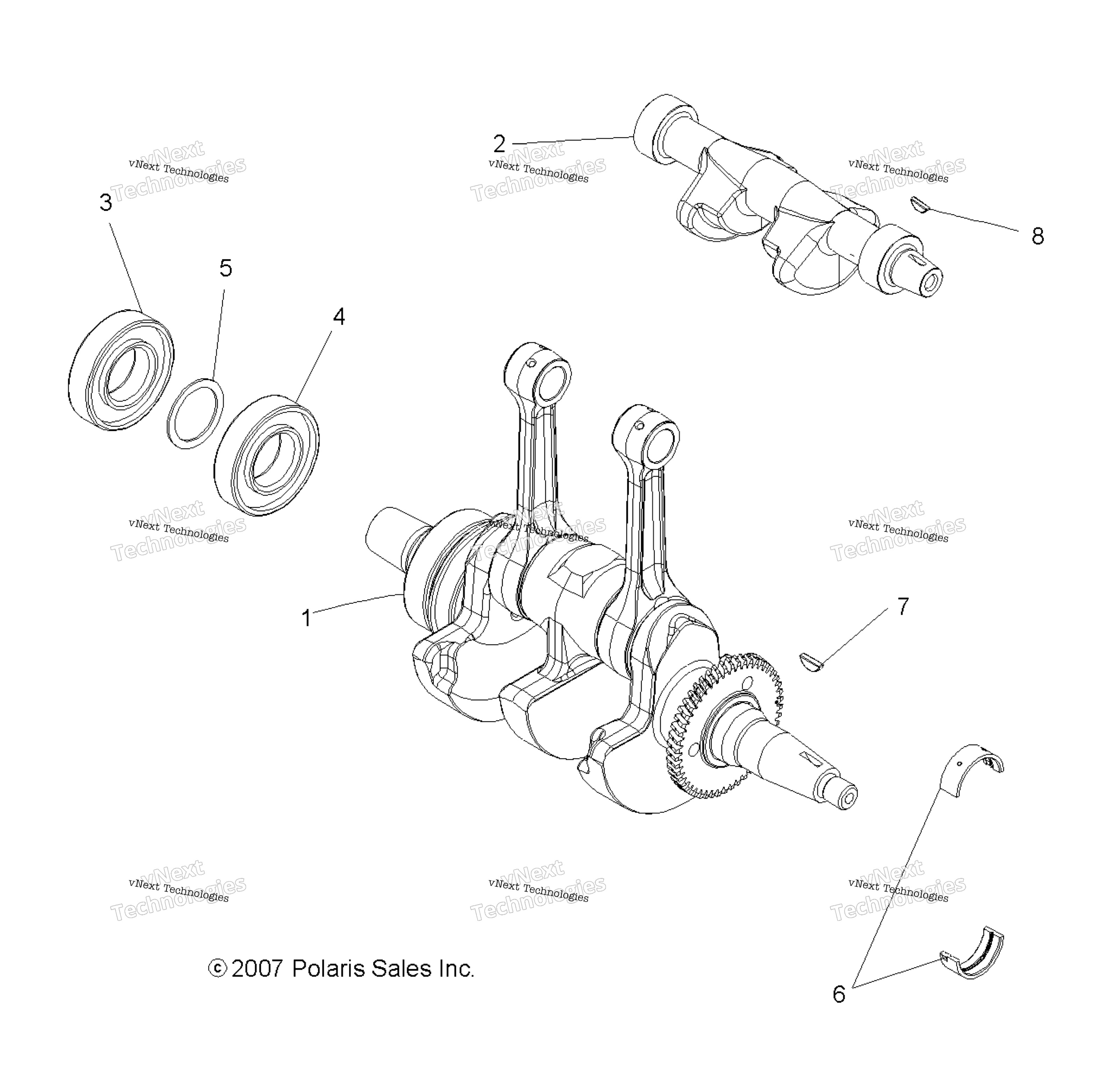Двигатель, коленвал & Balance Shaft