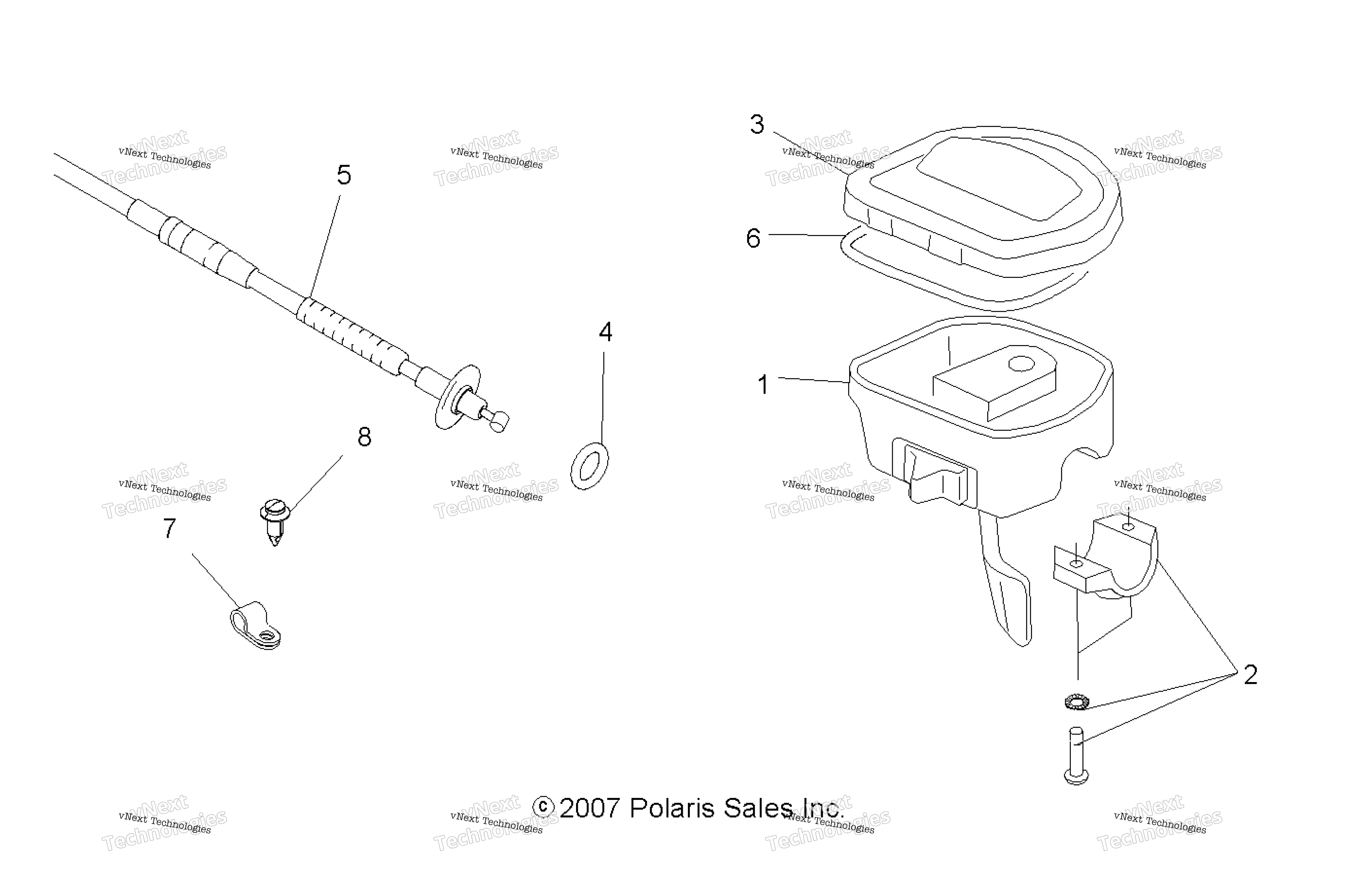 рулевой Controls & Throttle Asm. & Cable