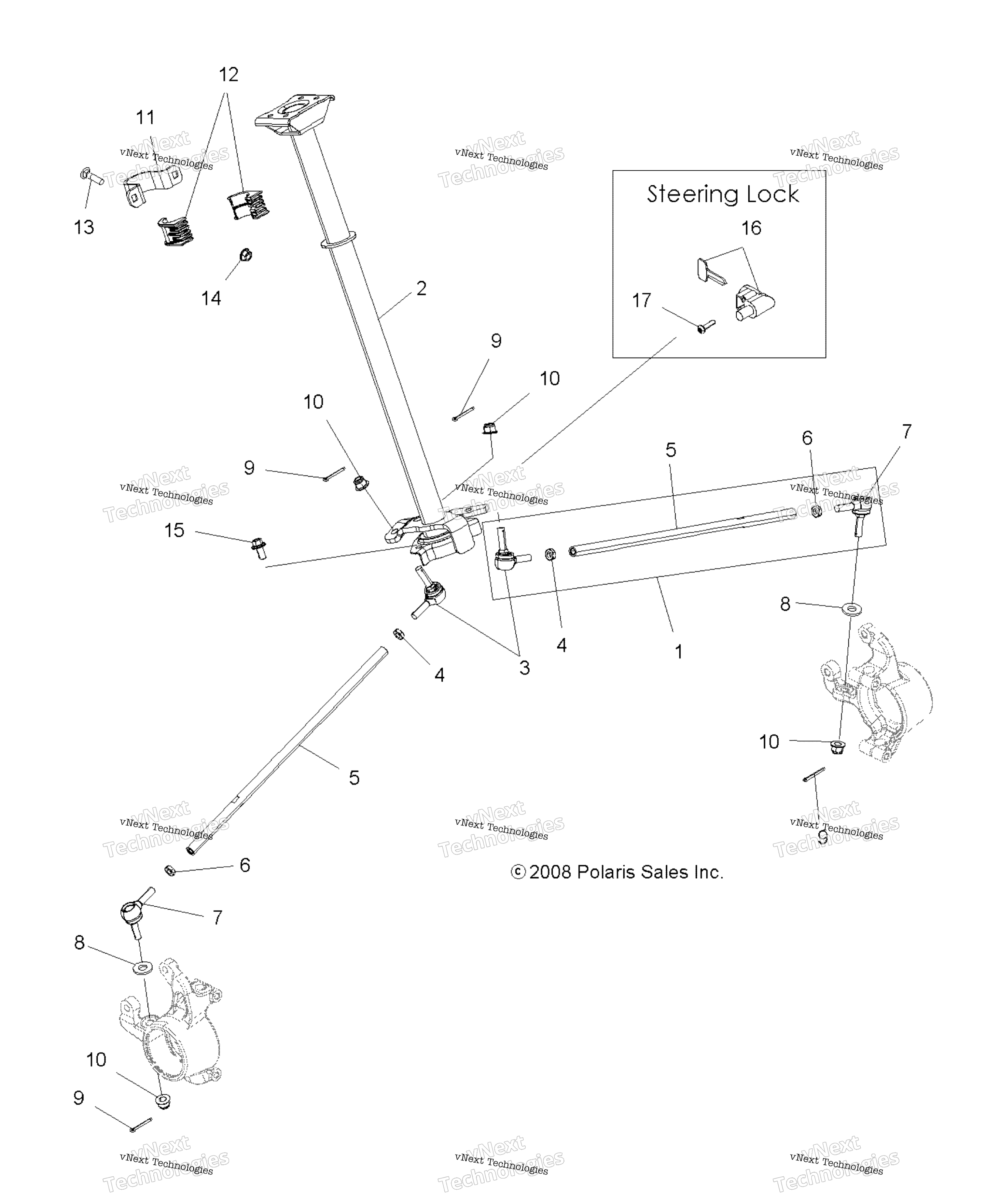 Steering, рулевое управление Post Asm