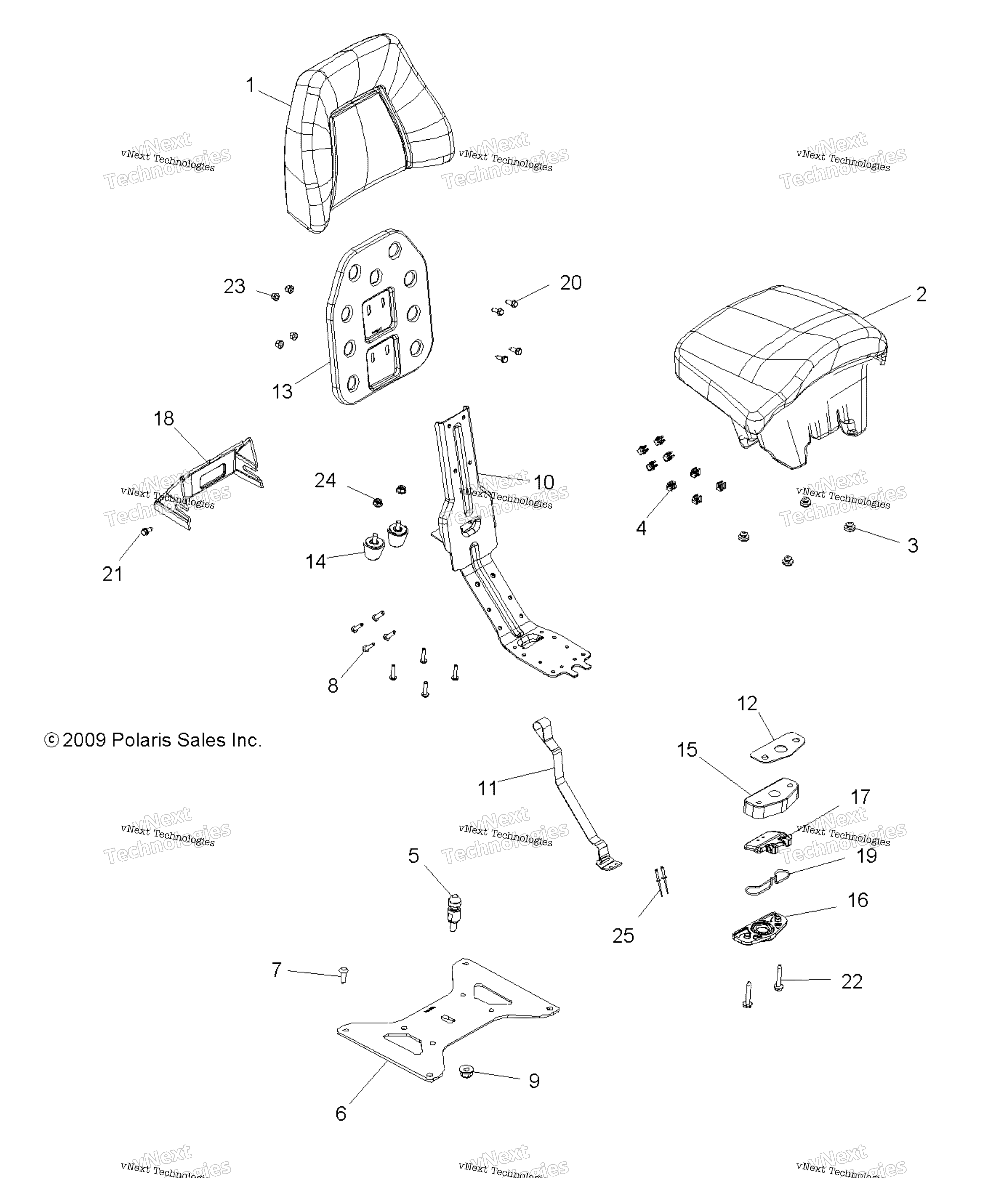 Body, Passenger сиденье Bottom & сиденье Back