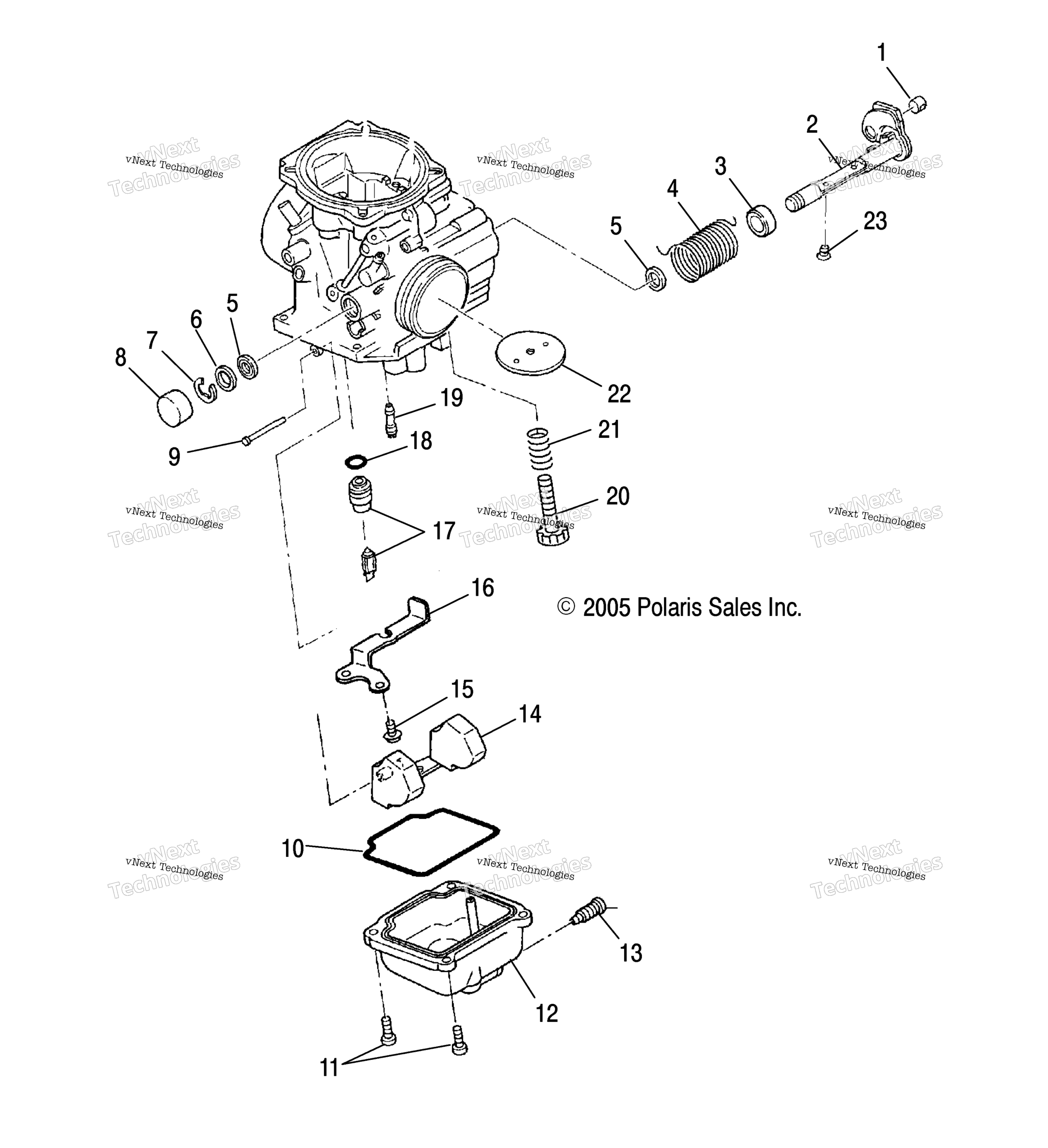 Engine, Carburetor, нижний