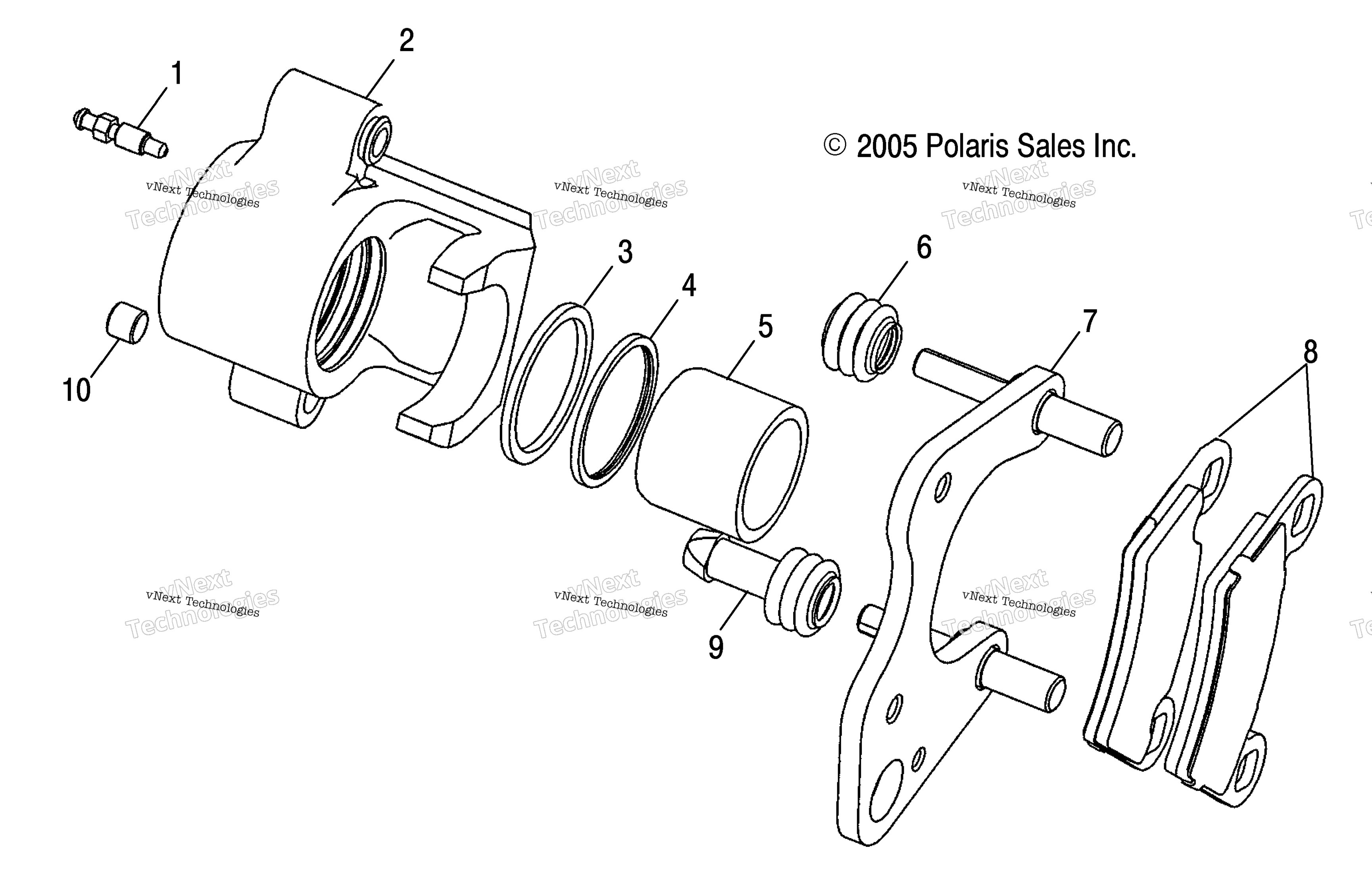 Передняя часть Brake Caliper /A04rd50aa/Ab/Ac/A04rf50aa