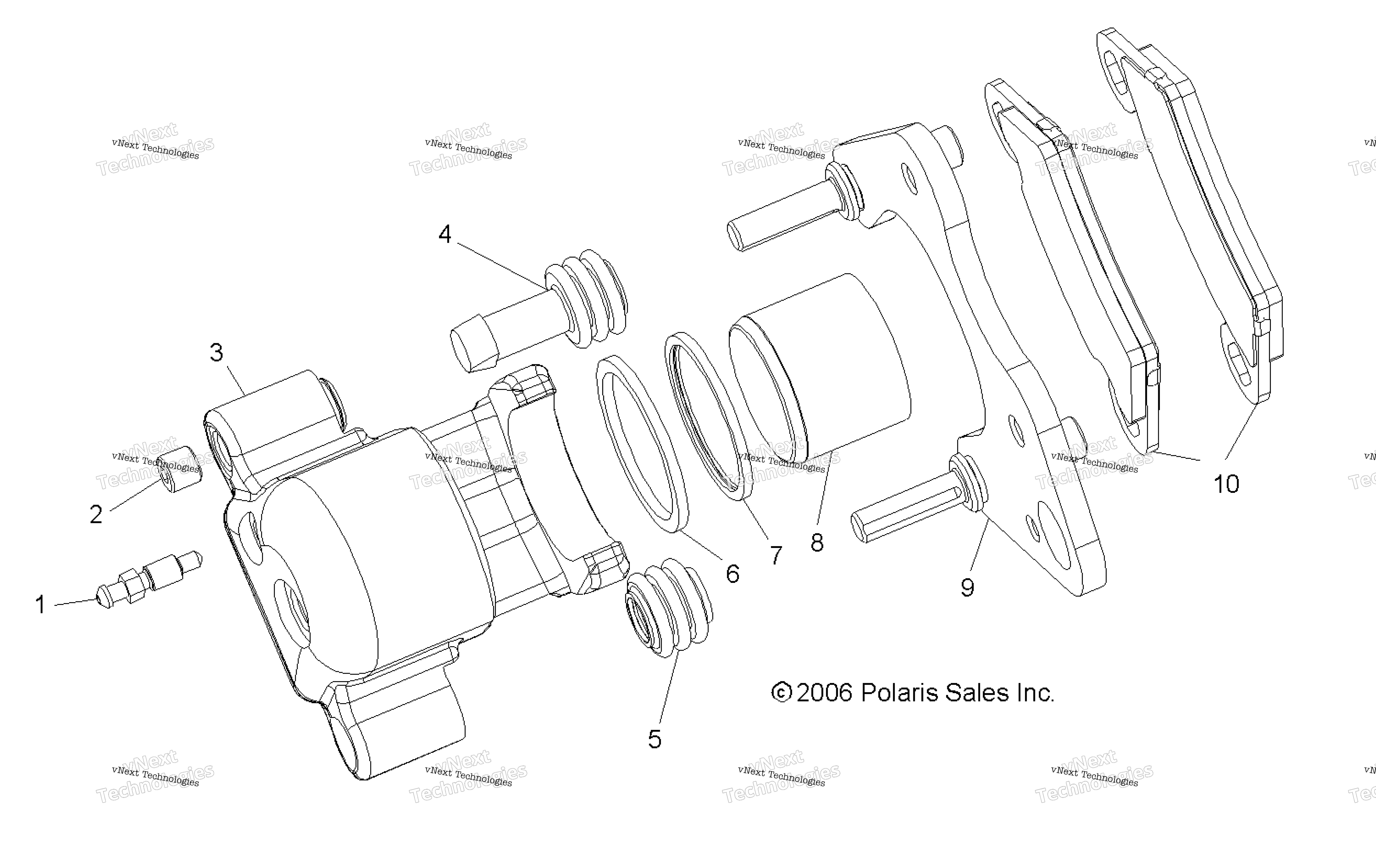 Тормоз Caliper, Front R06rd50ab/Ac