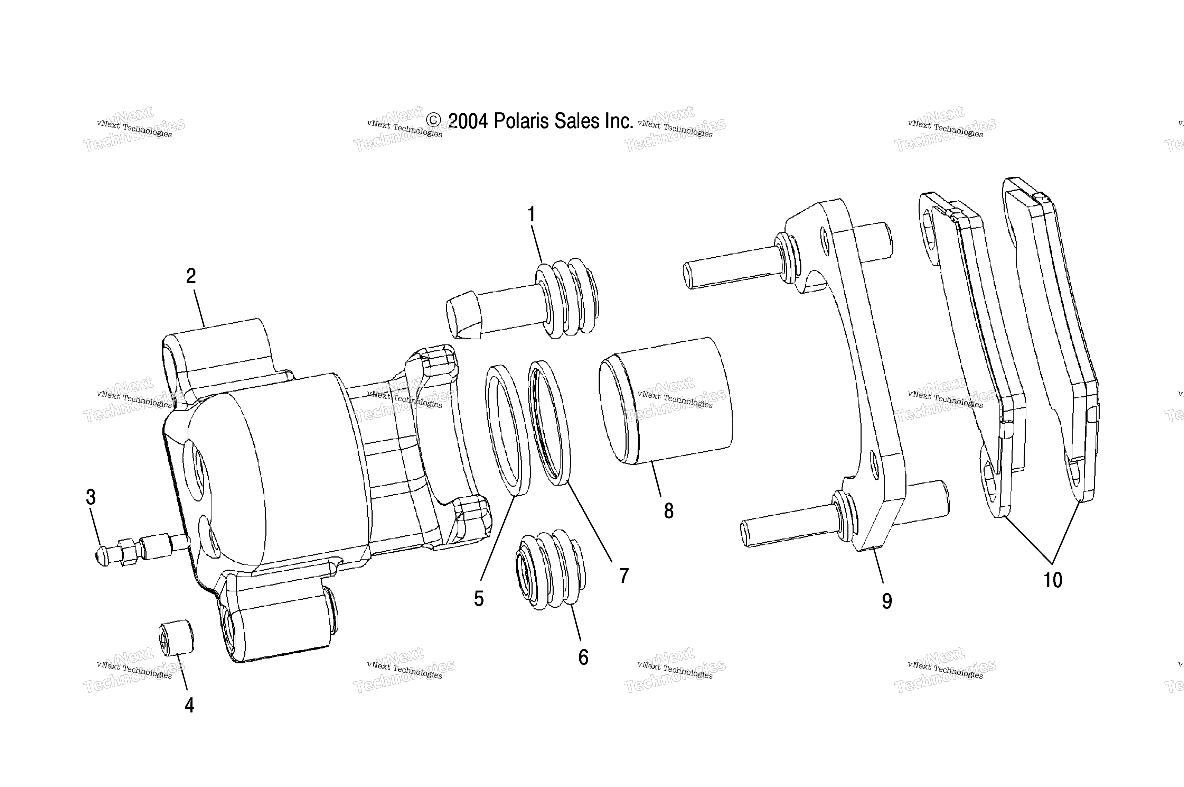 Тормоз Caliper, Rear