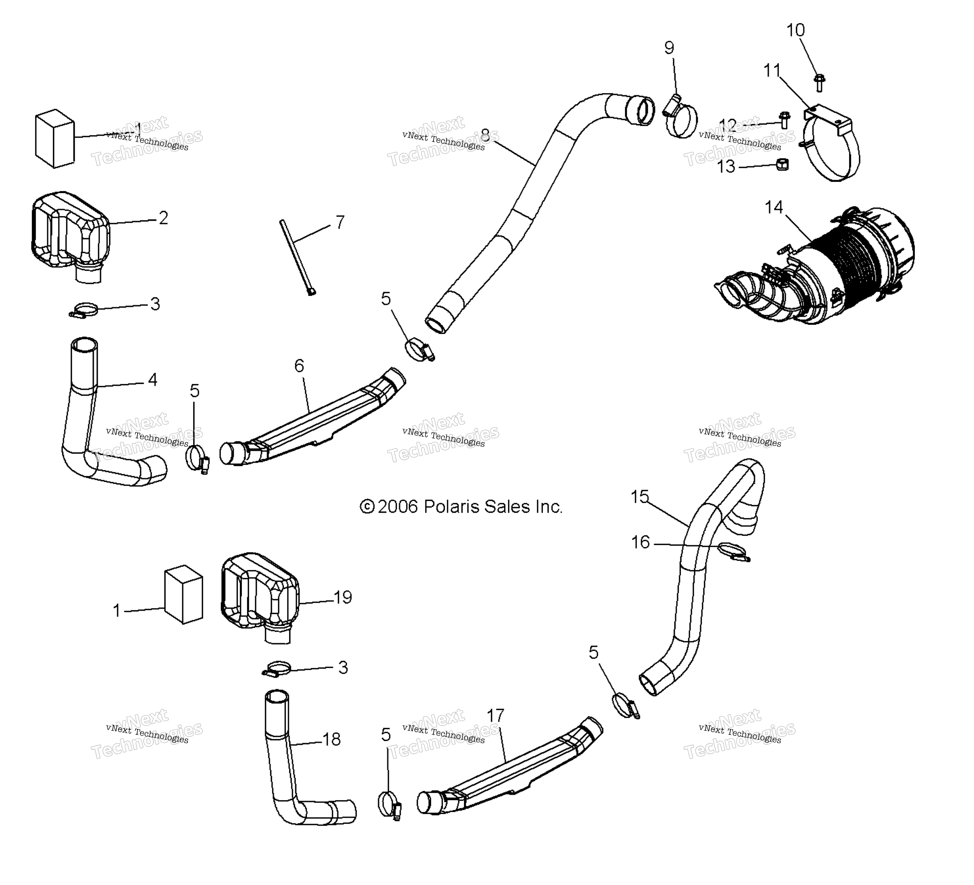 Двигатель & Clutch Air Intake