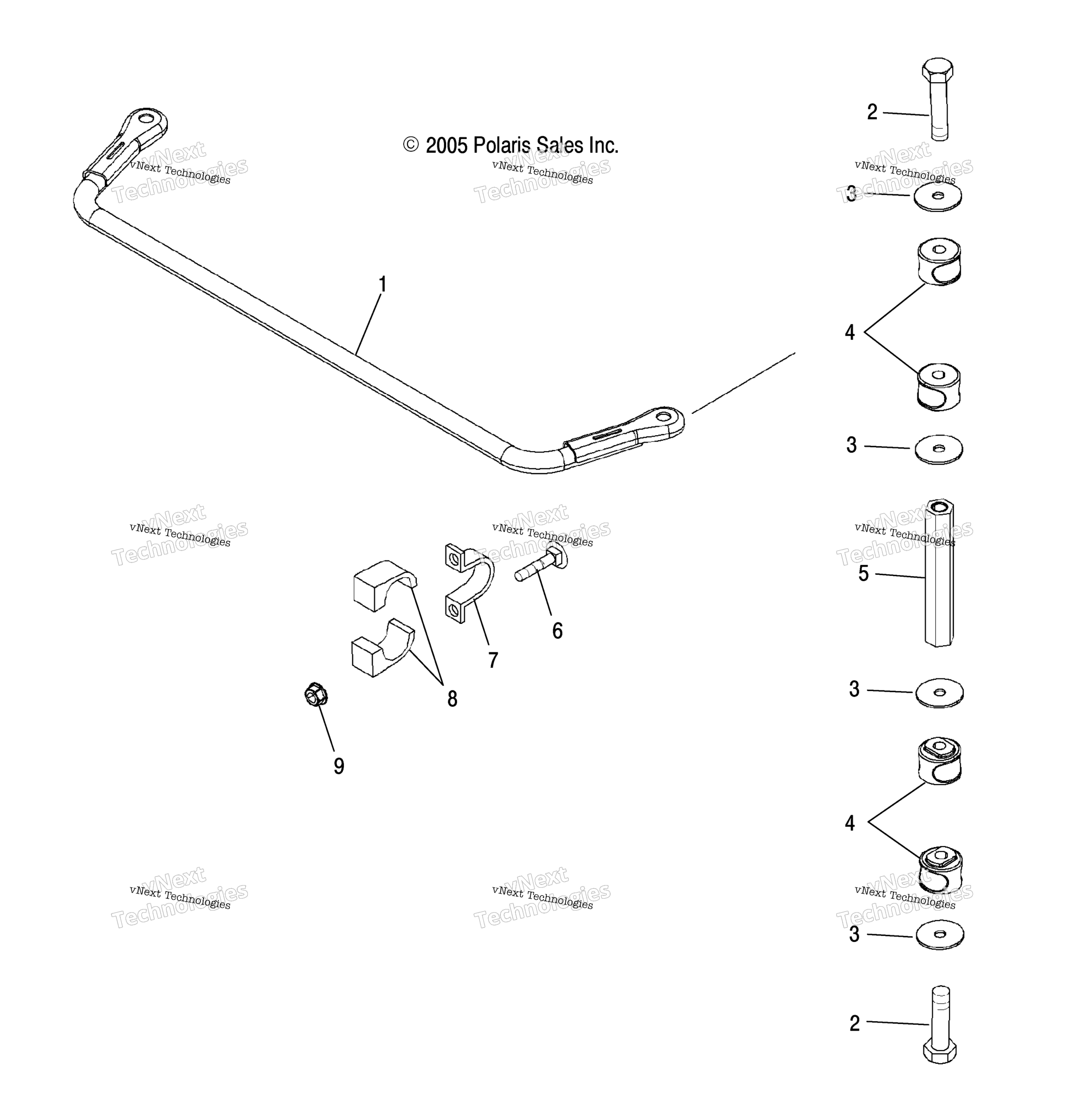 Stabilizer Bar, задний