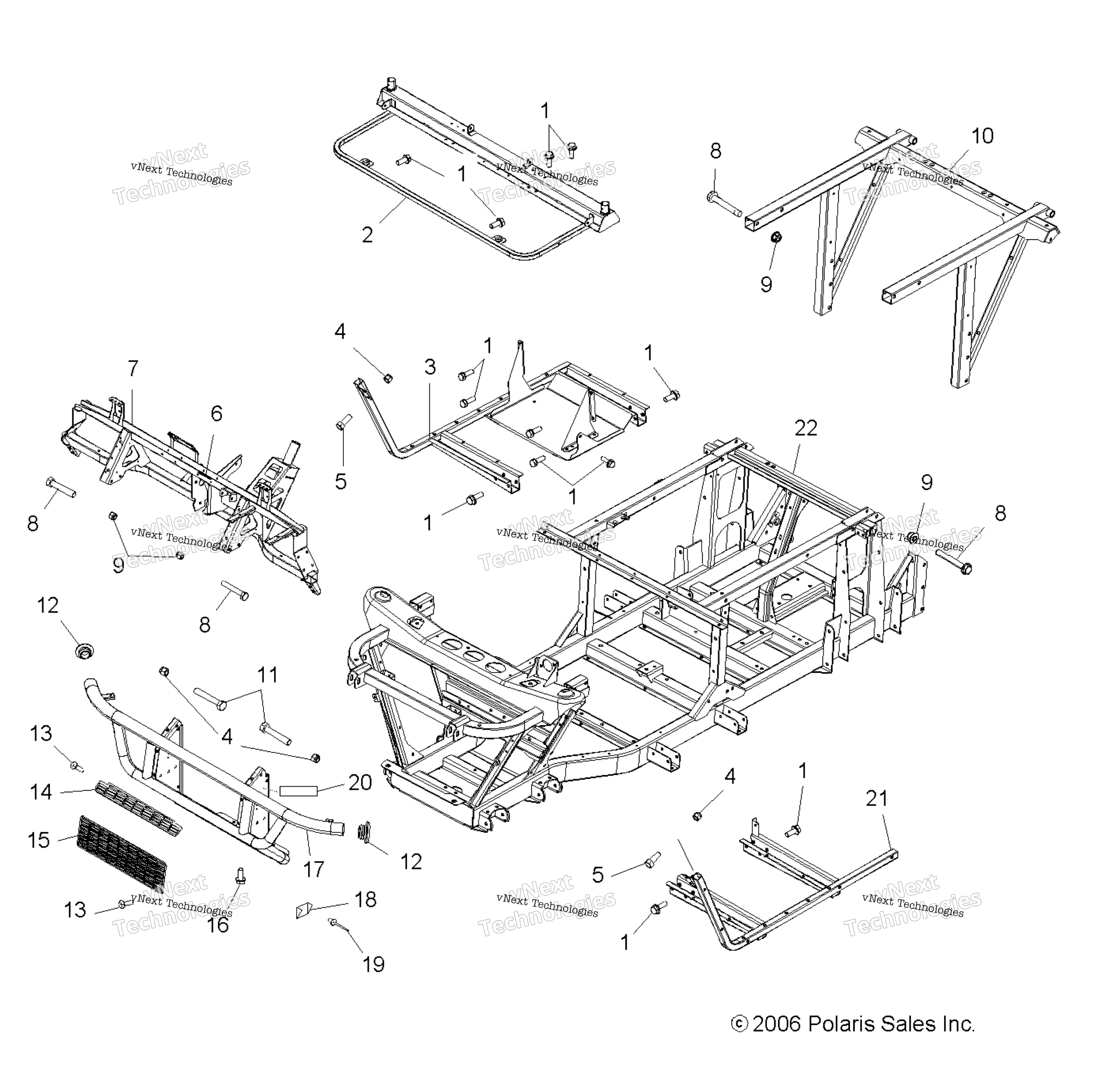 Chassis, рама & передний Bumper