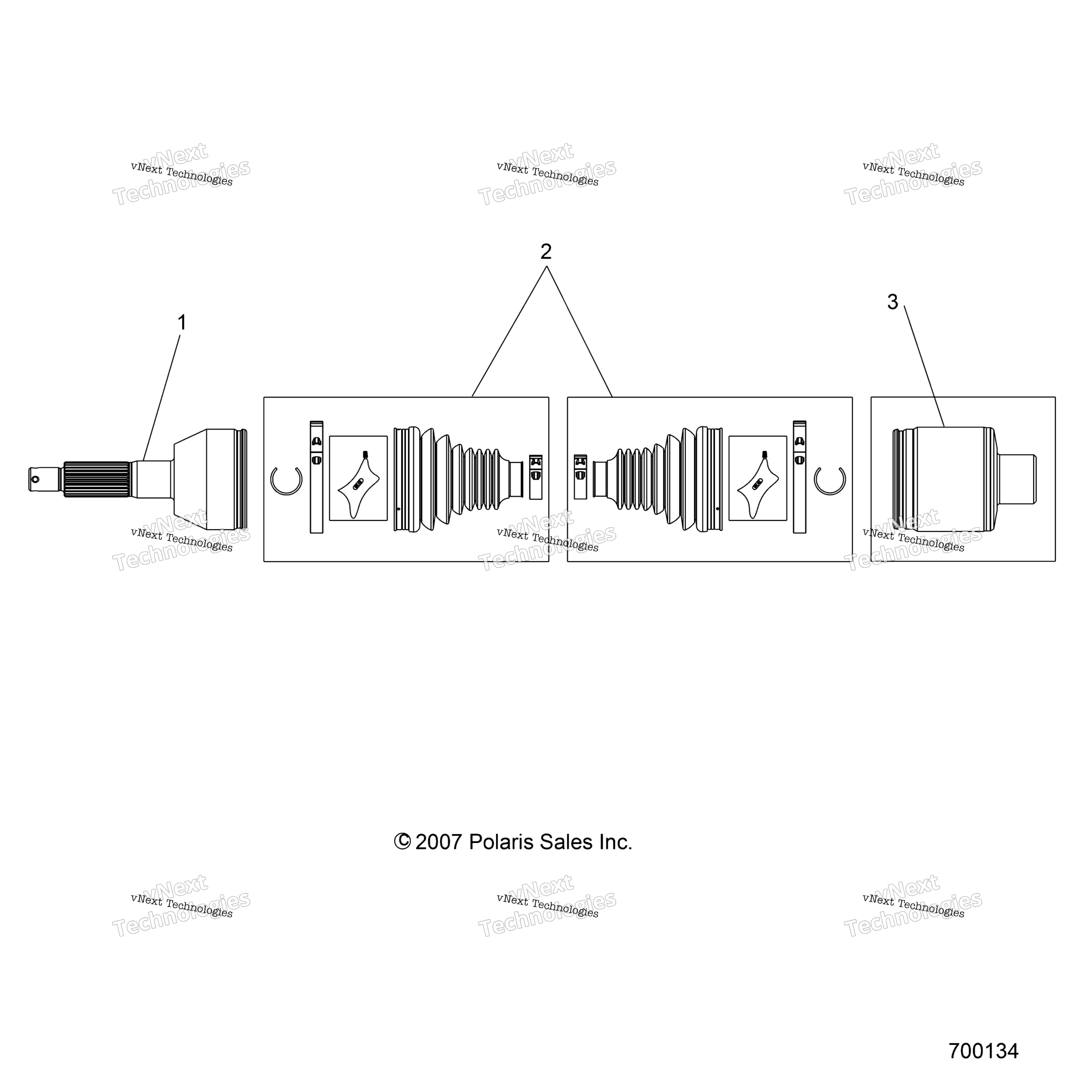 Привод Train, Mid Drive Shaft