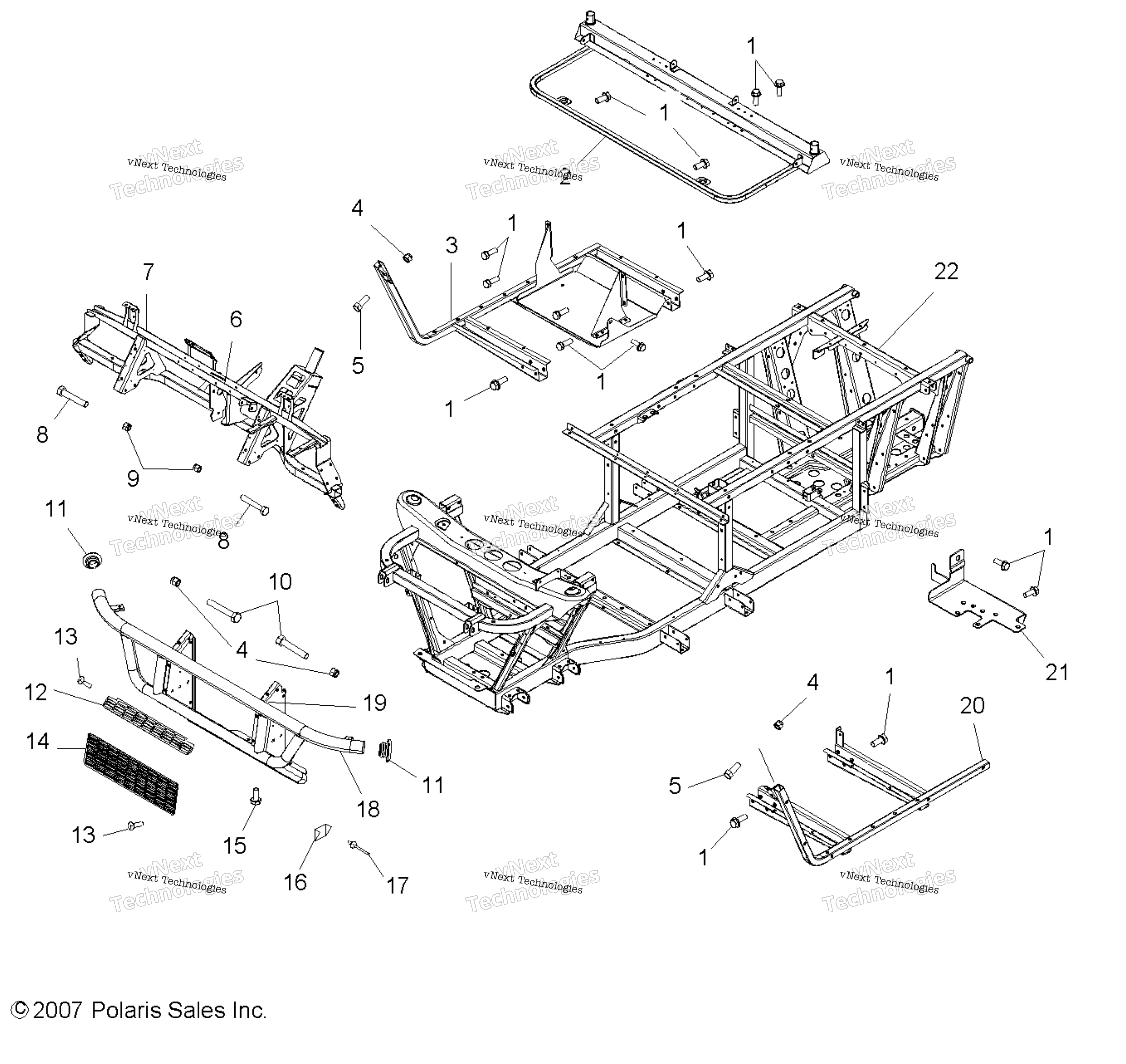 Chassis, рама & передний Bumper