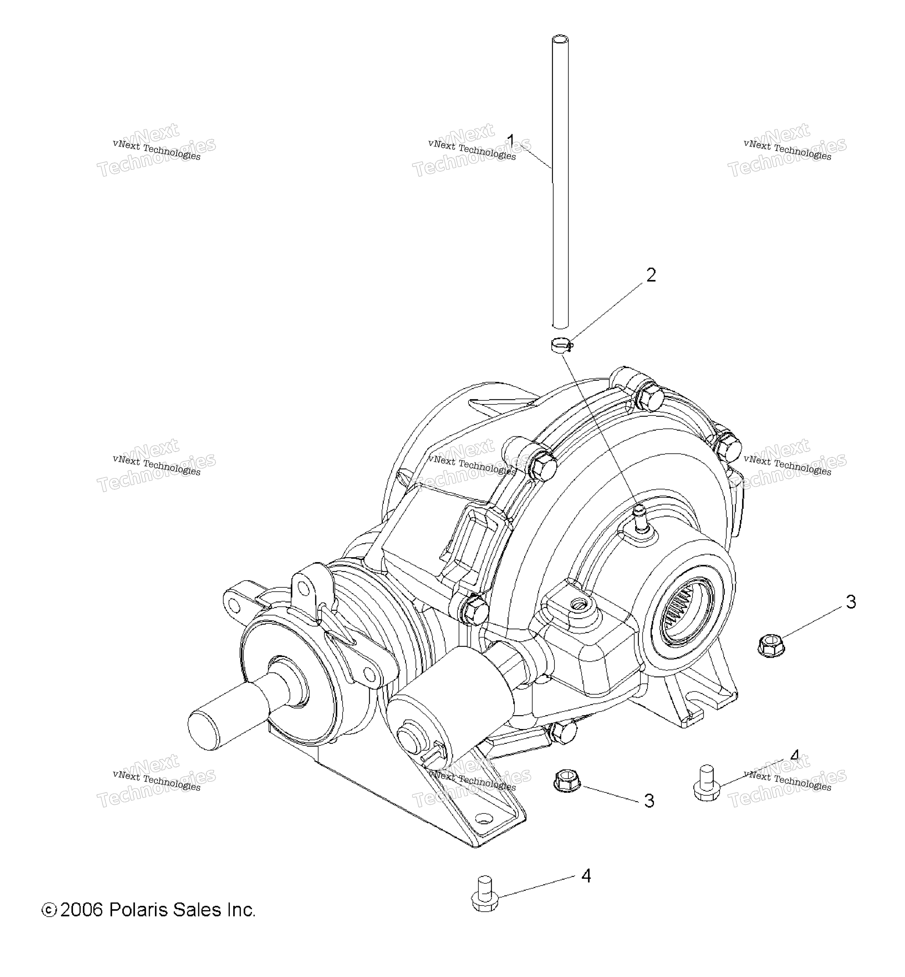 Привод Train, Rear Gearcase Mounting