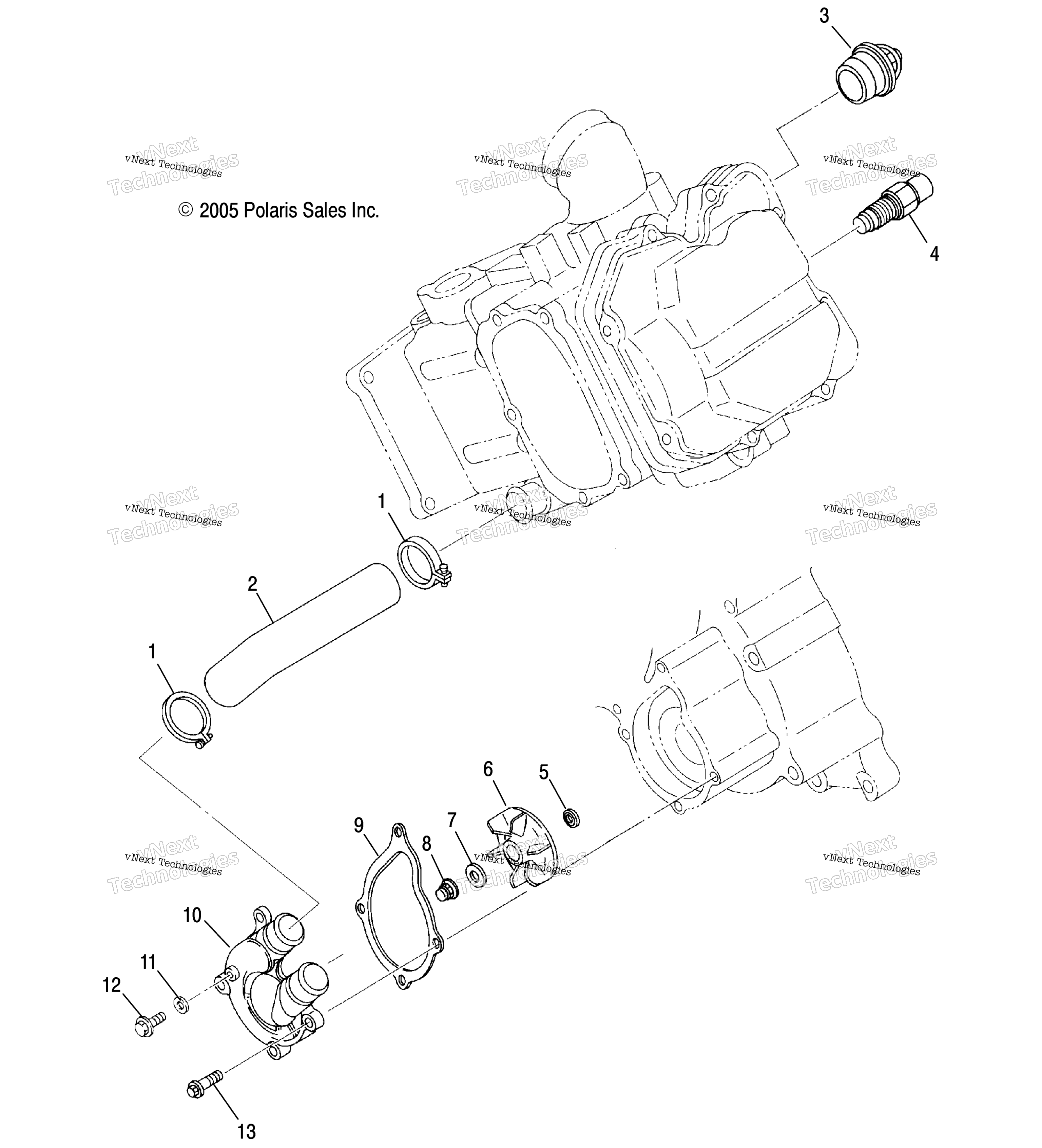 Engine, Water насос