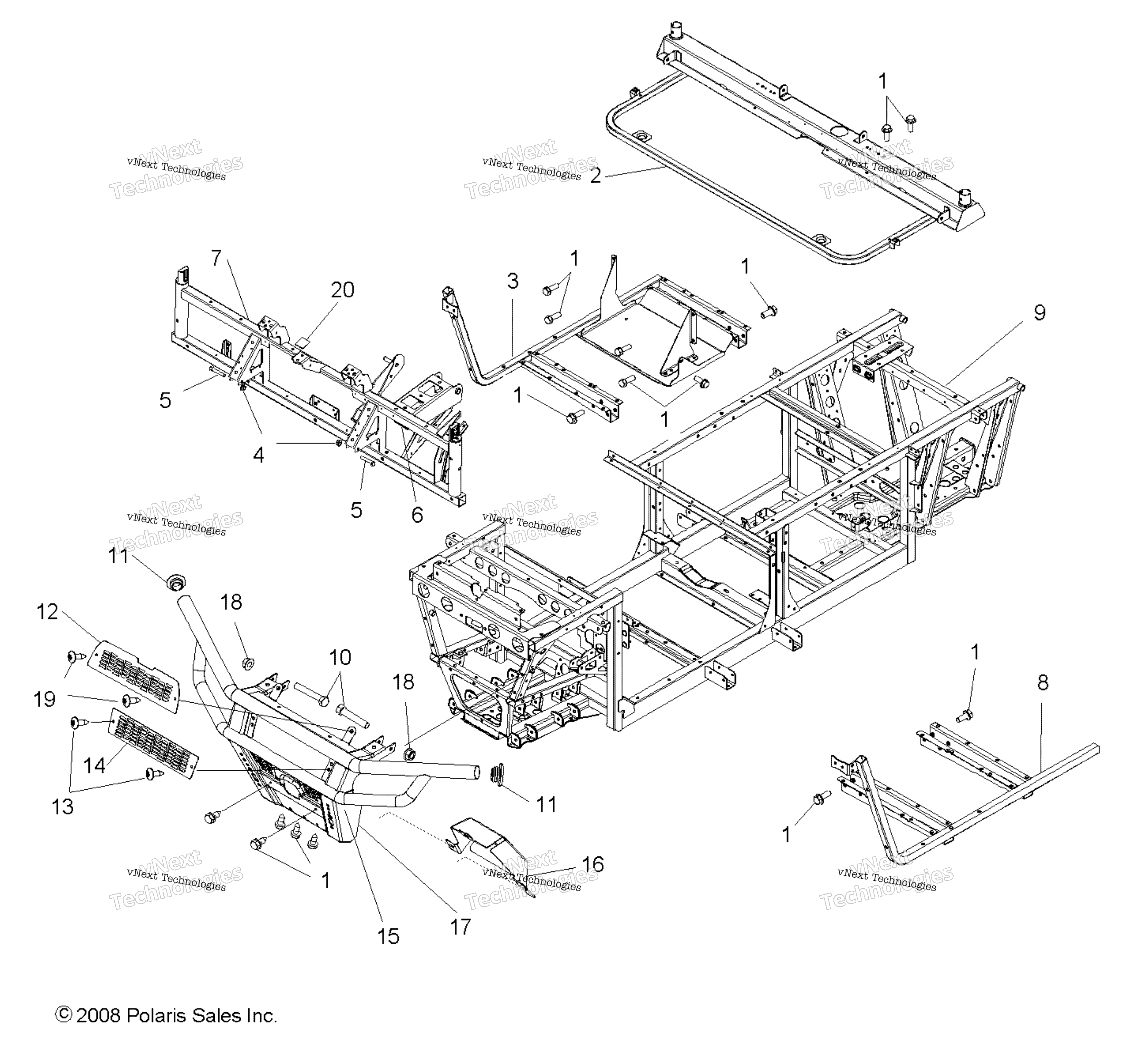 Chassis, рама & передний Bumper All Options