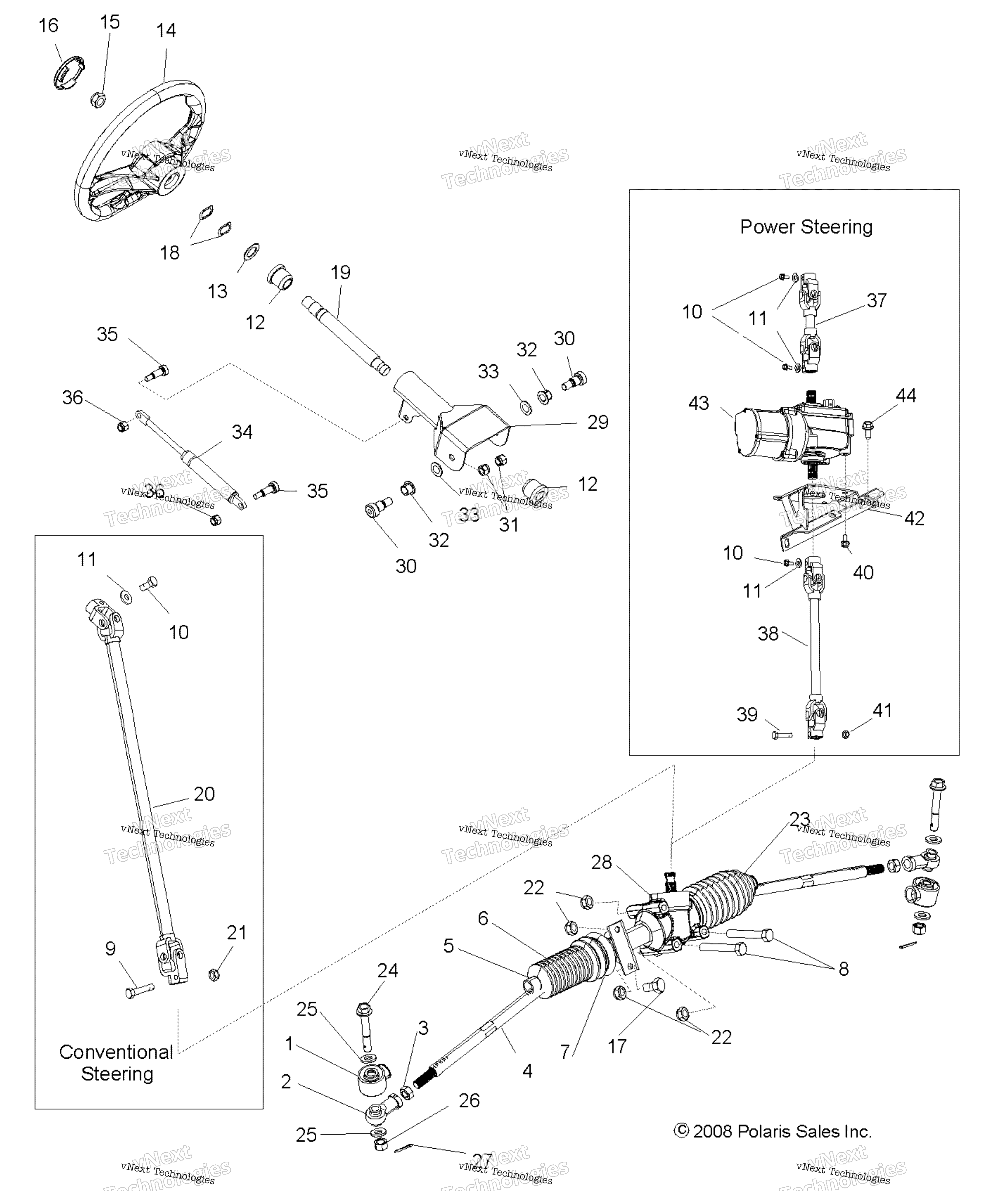 Steering, рулевое управление Asm. All Options