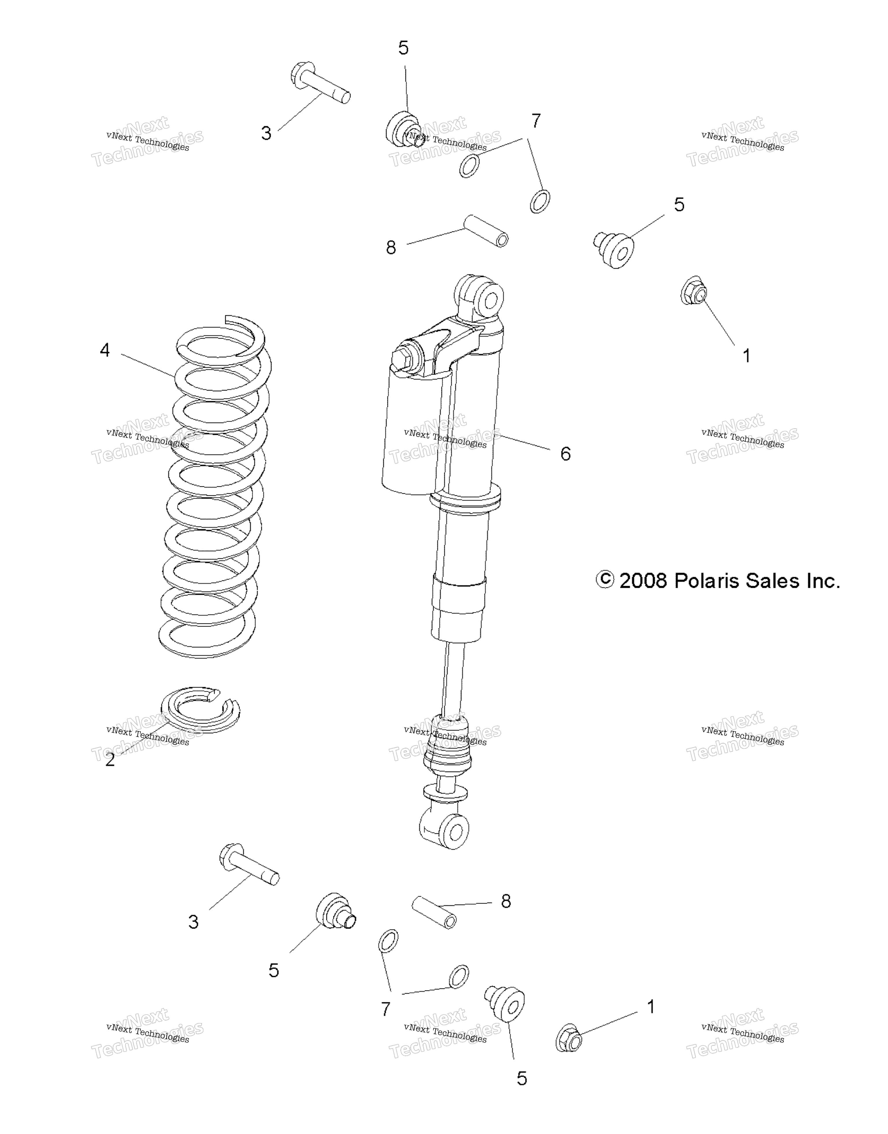 Подвеска, задний амортизатор Mounting