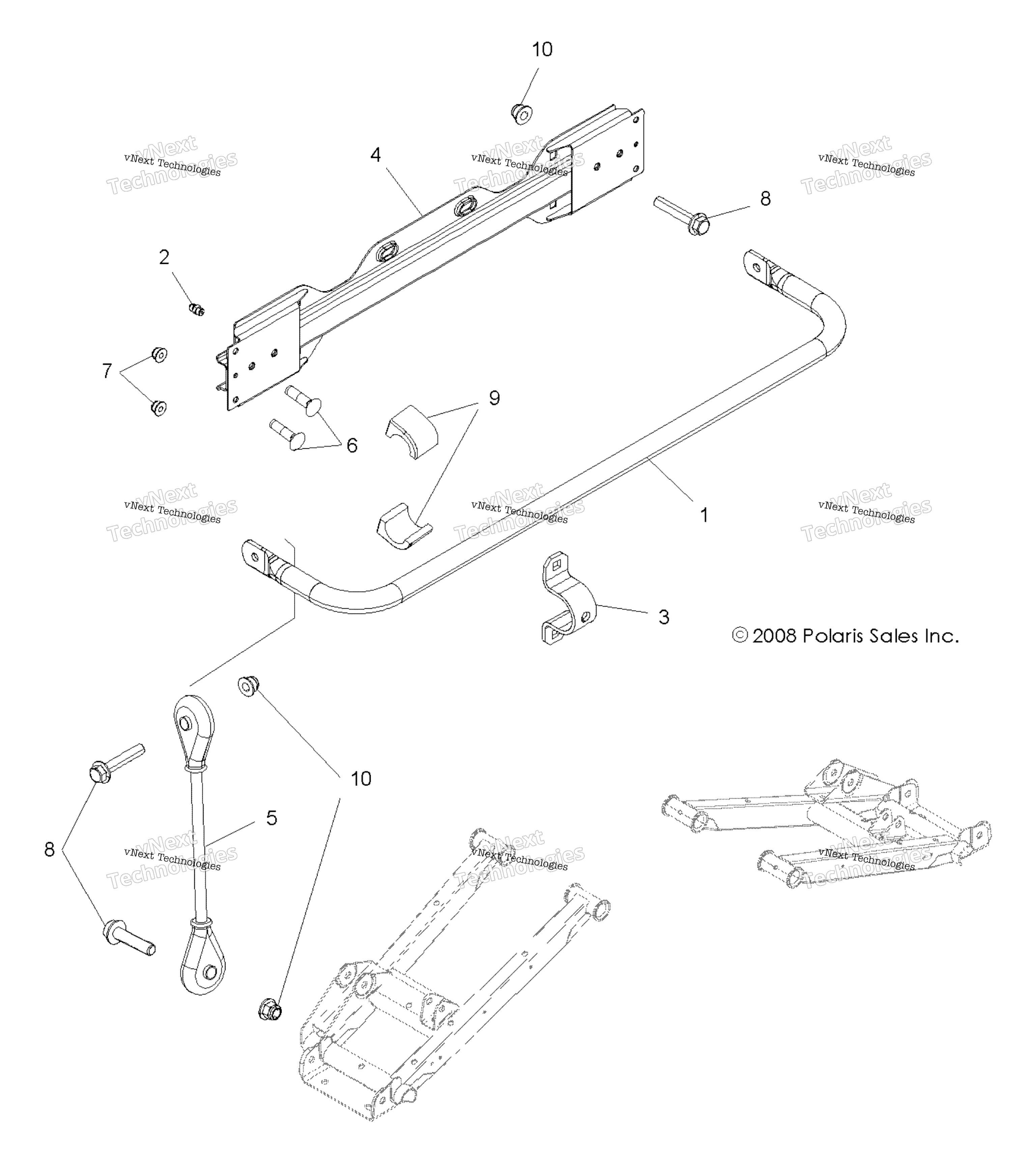 Suspension, Stabilizer Bar, задний