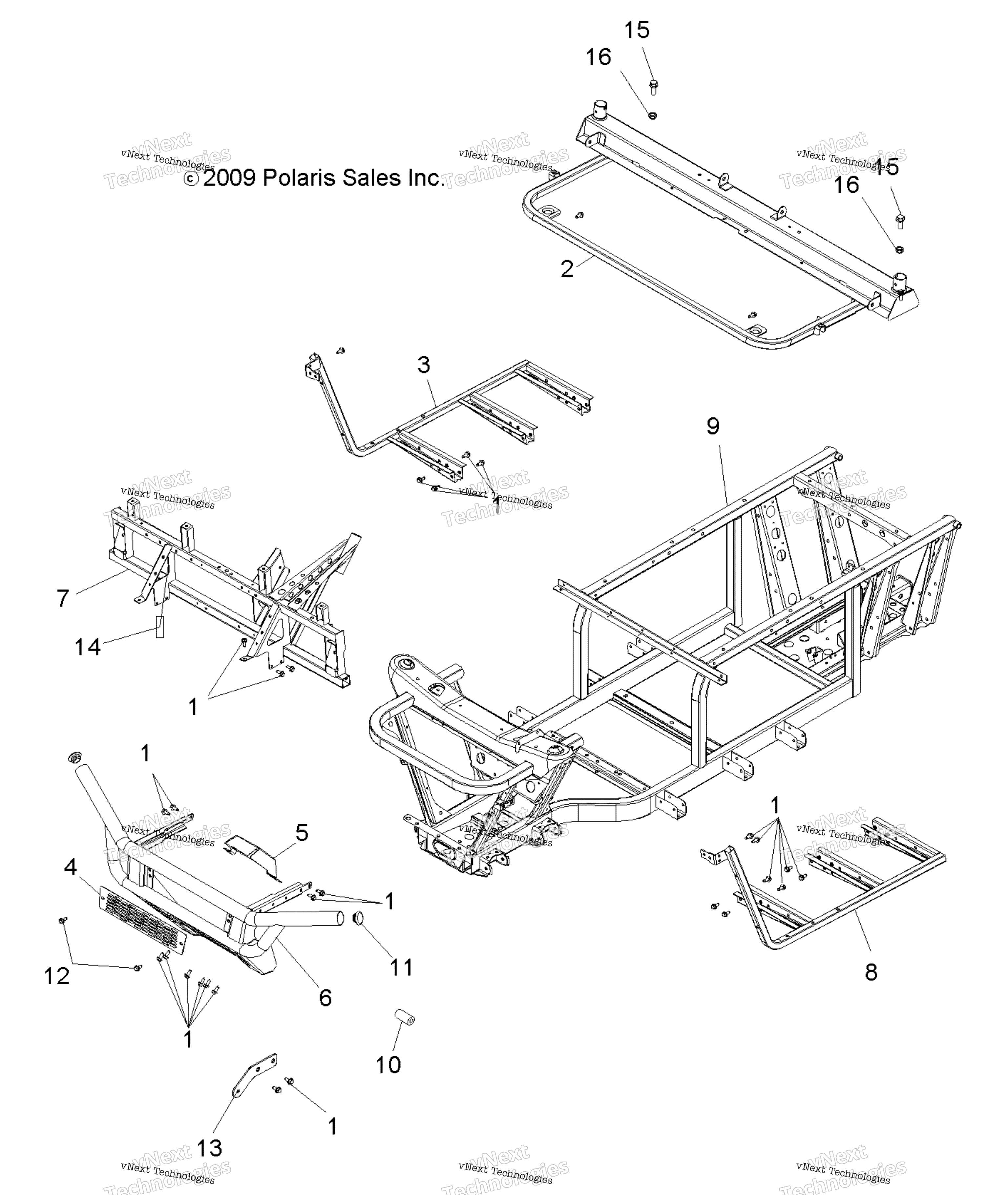 Chassis, рама & передний Bumper