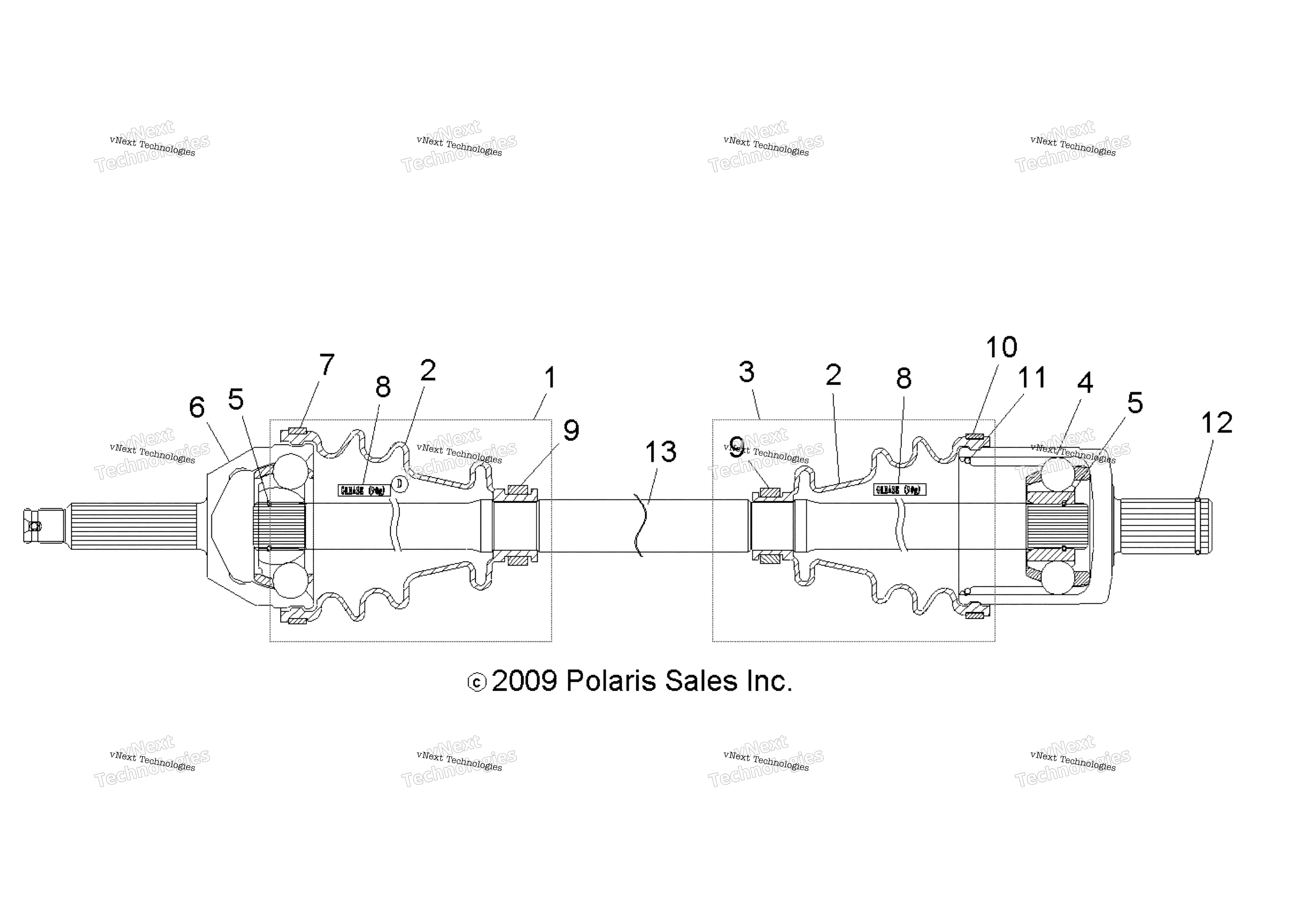 Привод Train, Front Drive Shaft