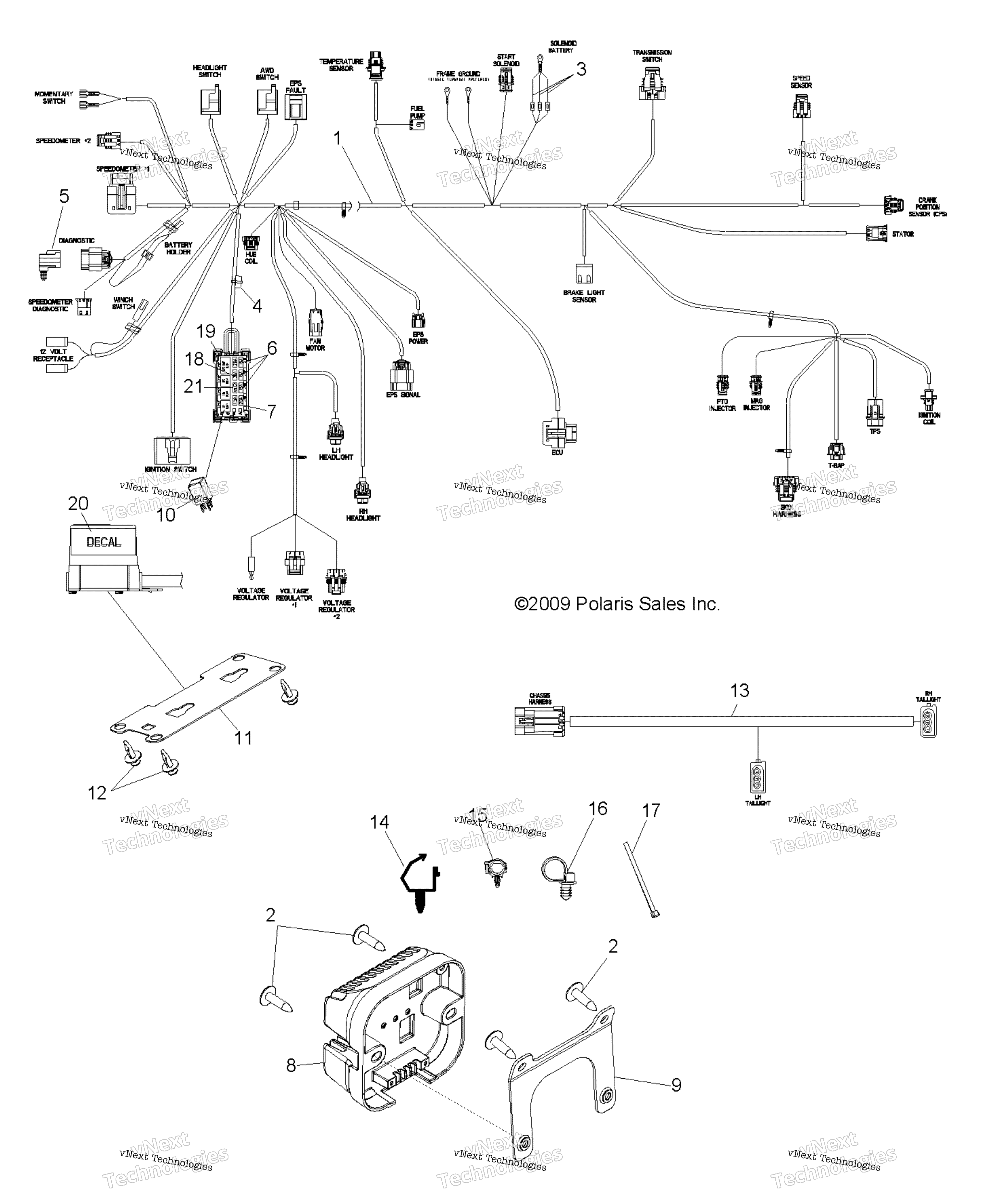 Electrical, провод Harness, Eps R10vy76az
