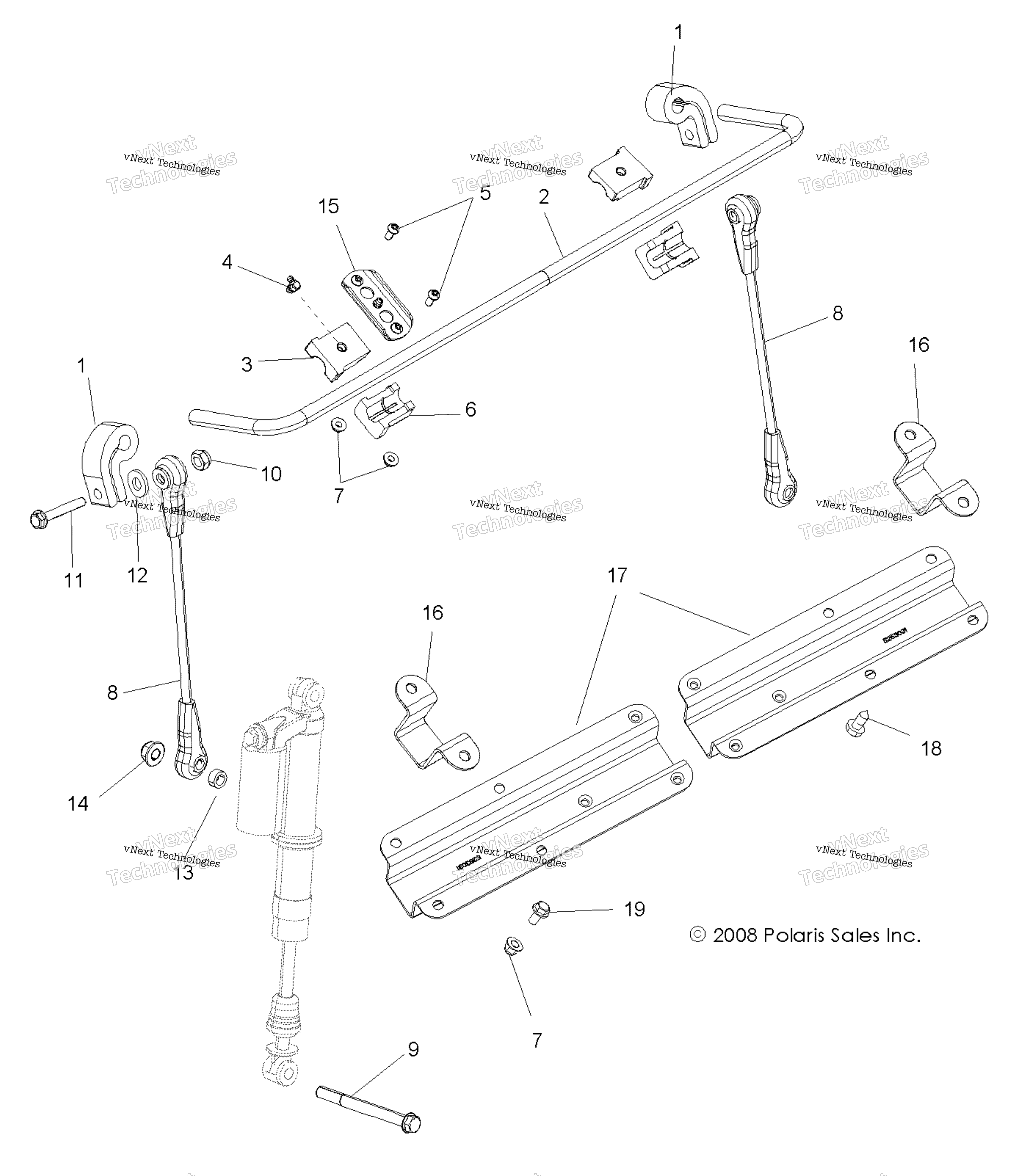 Suspension, Stabilizer Bar, передний