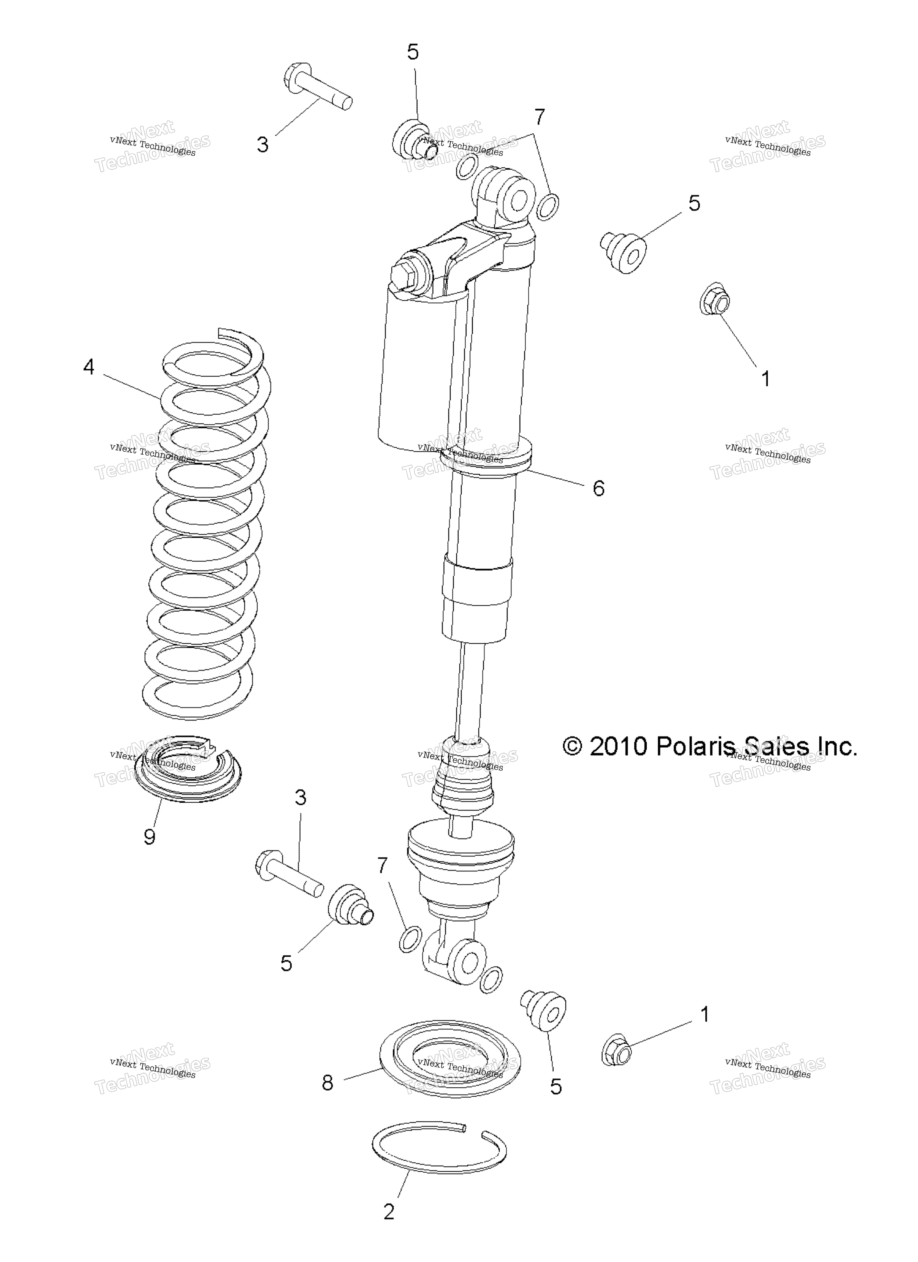 Подвеска, задний амортизатор Mounting