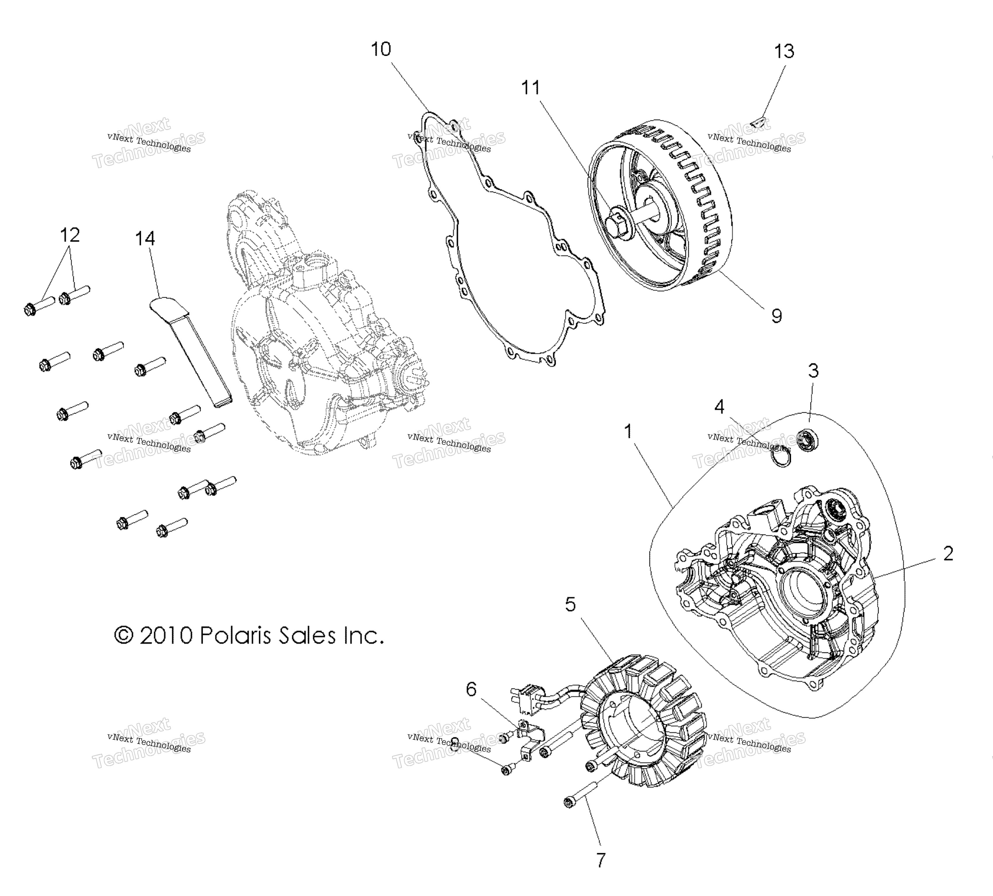 Engine, статор & крышка
