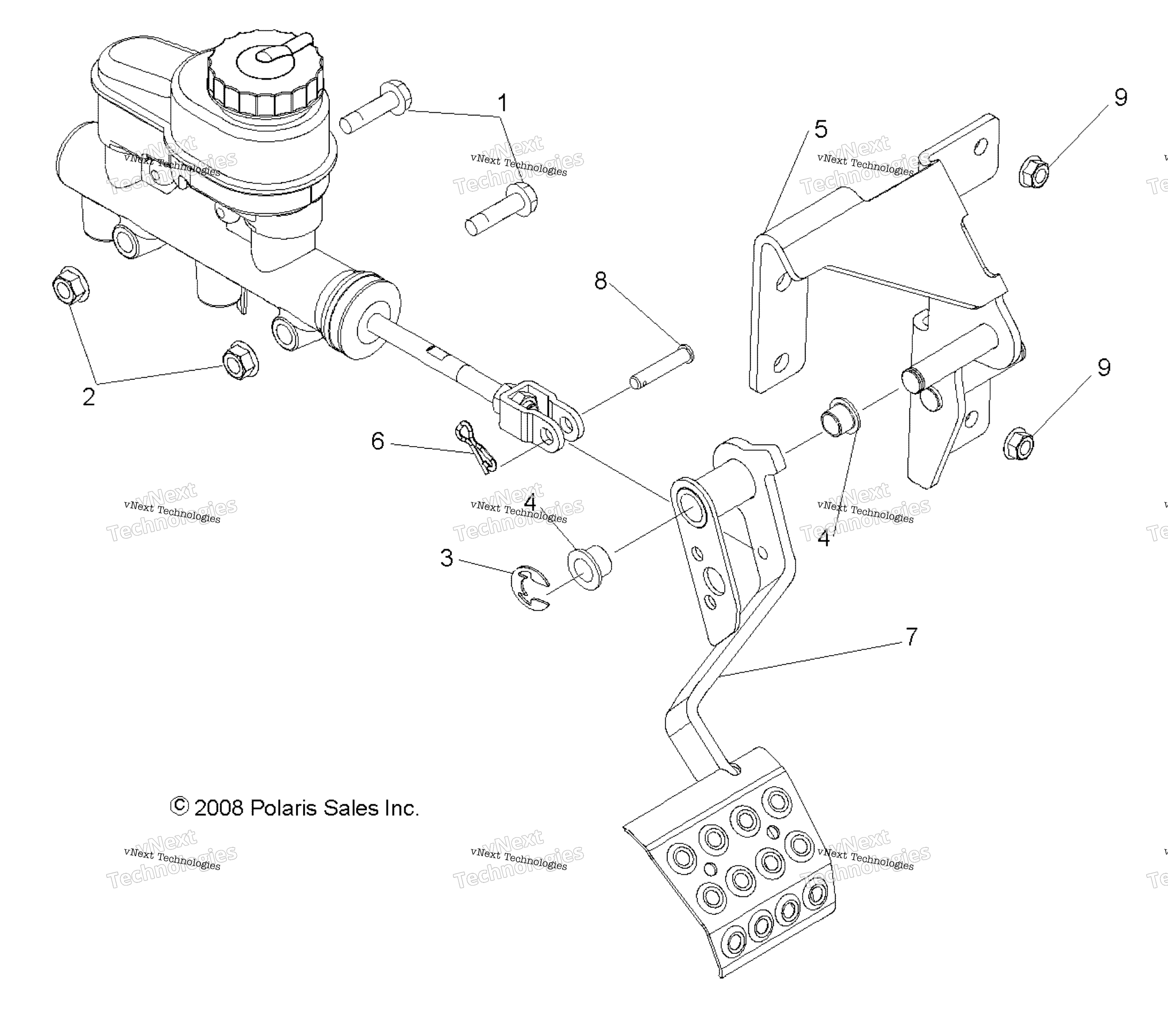 Тормоза, педаль & Master Cylinder Mounting All Options