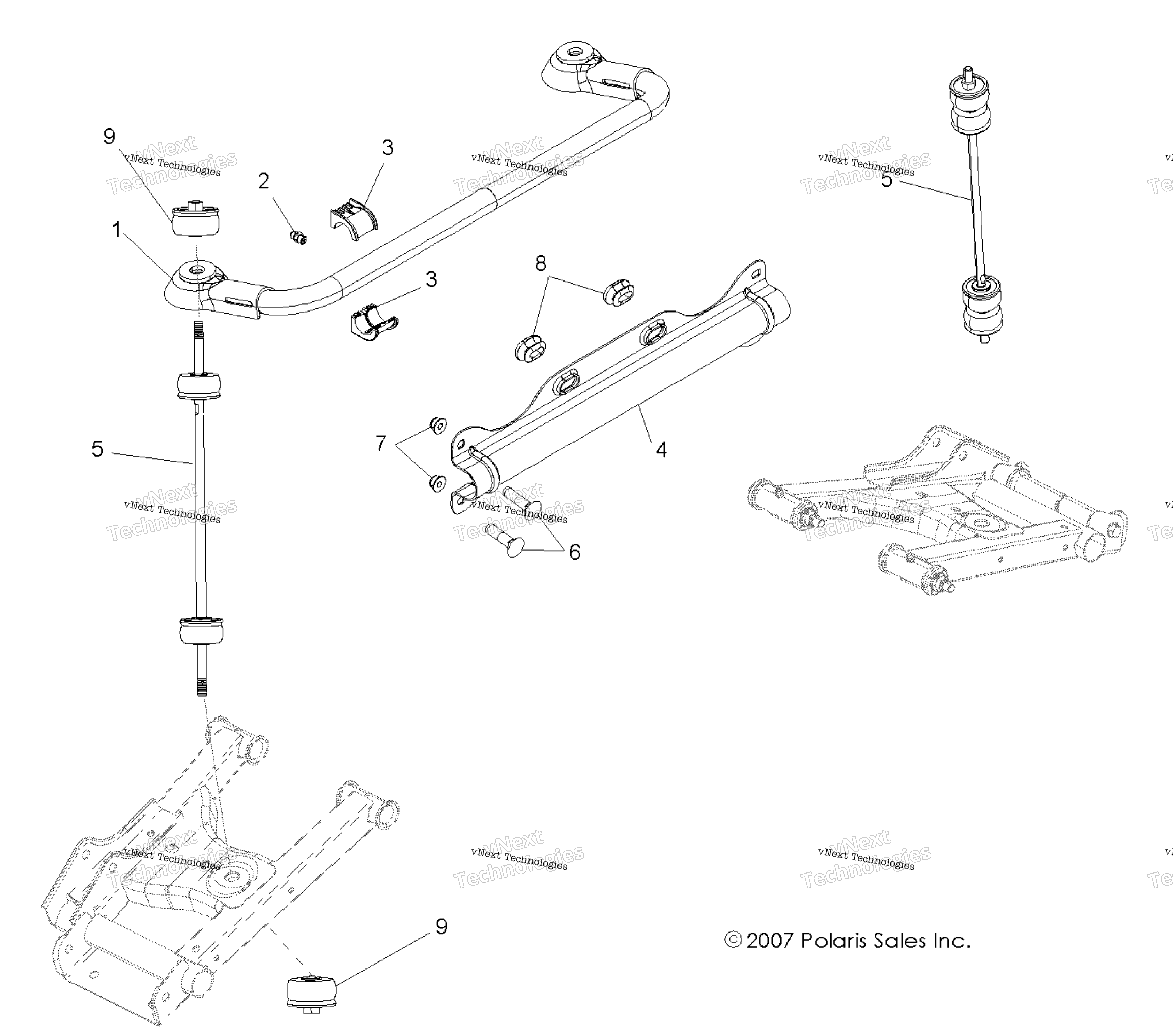 Suspension, Stabilizer Bar, задний All Options