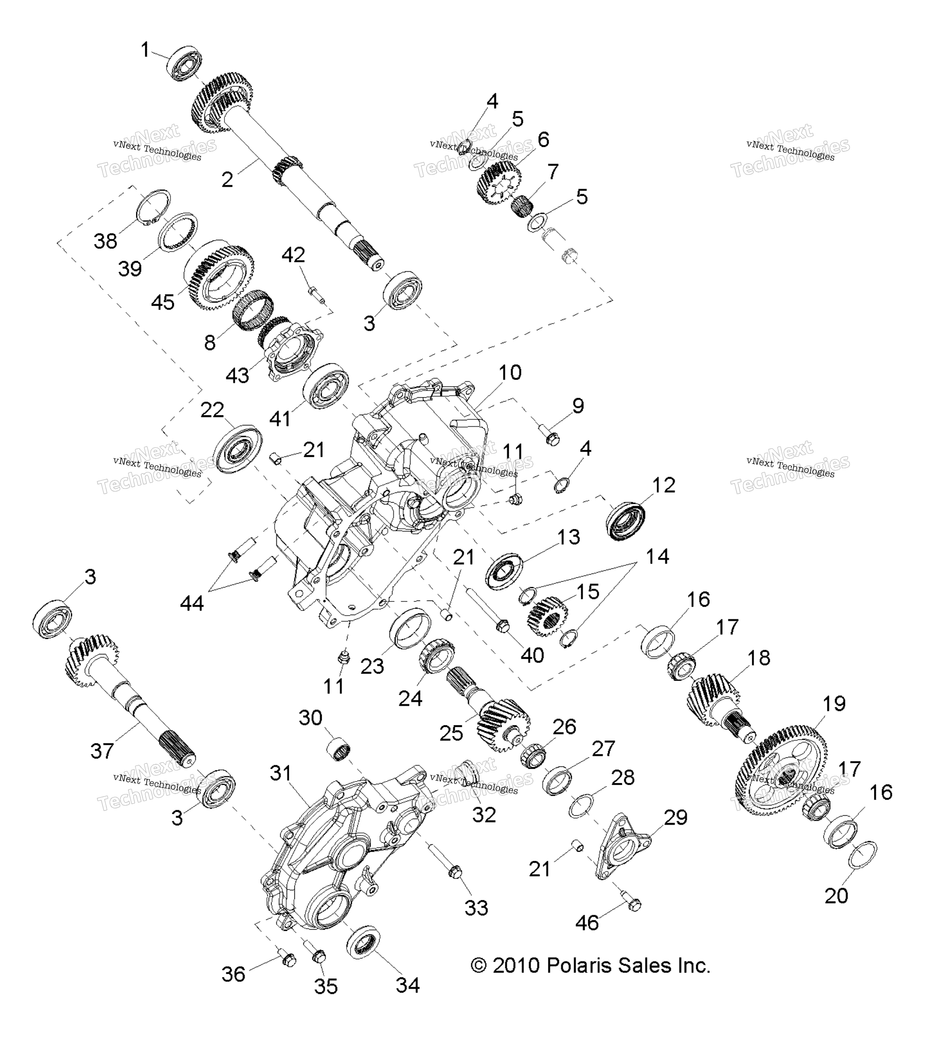 Трансмиссия, главный редуктор Internal Components 1