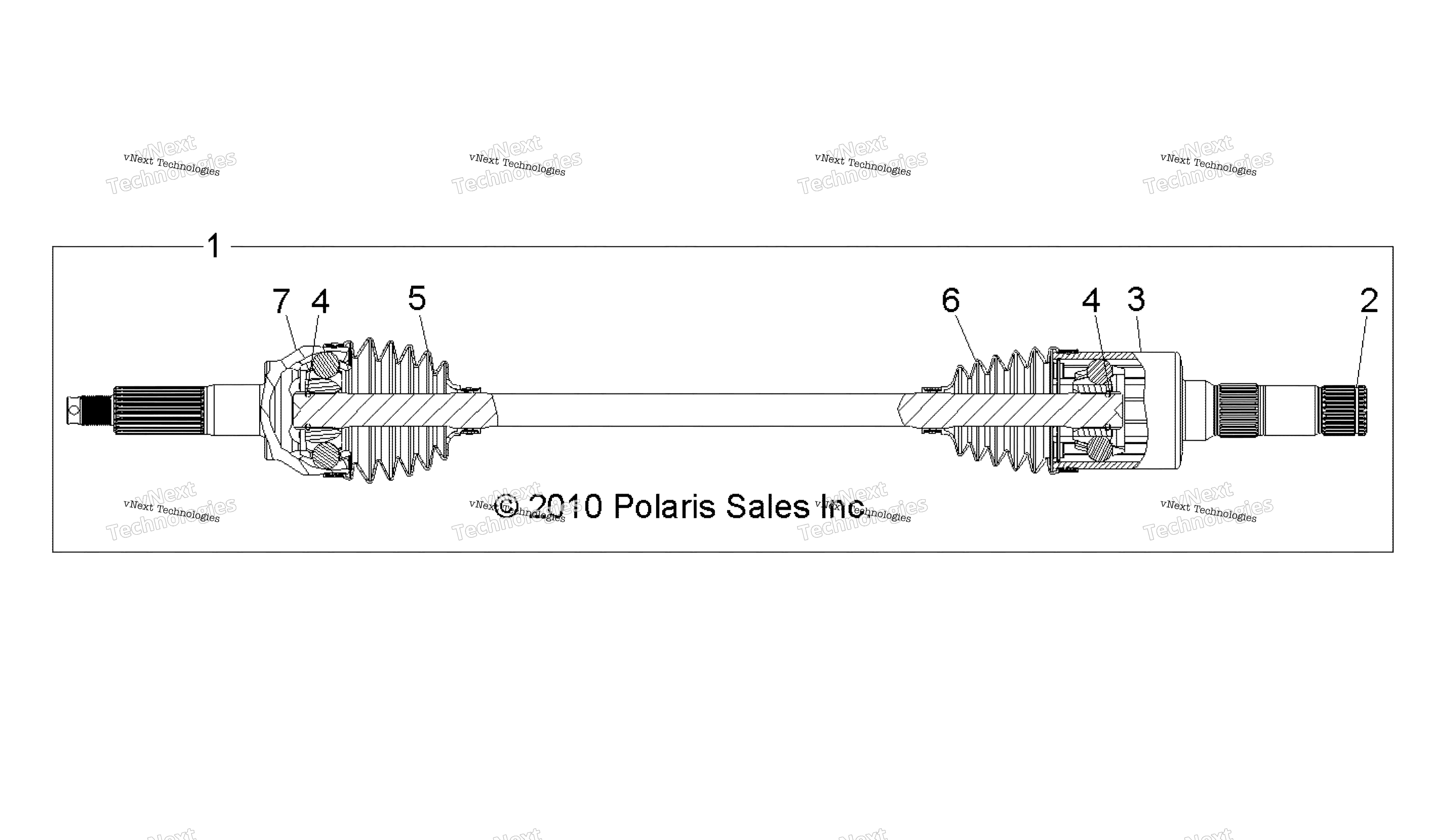 Привод Train, Rear Half Shaft, Rh