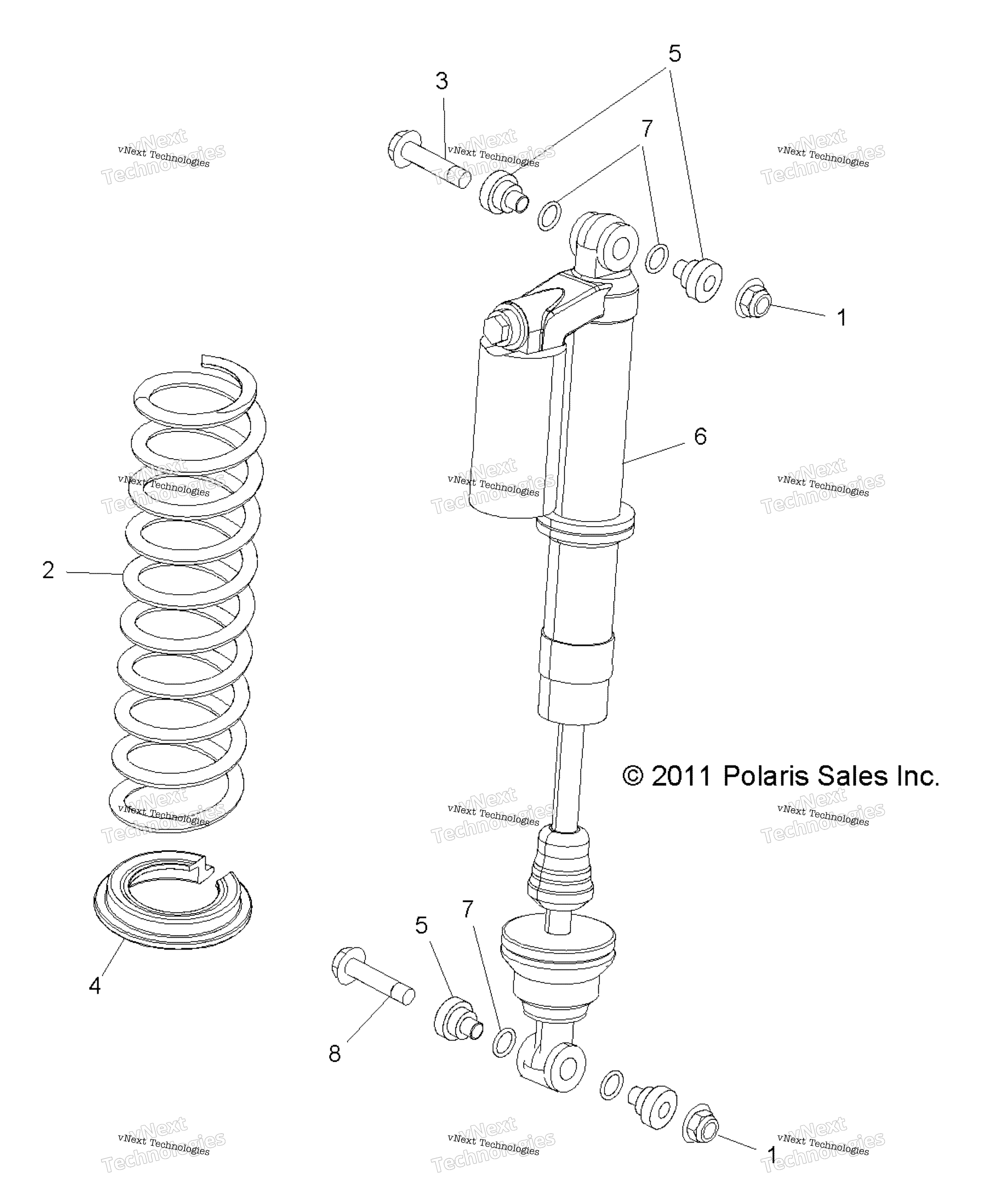 Подвеска, передний амортизатор Mounting